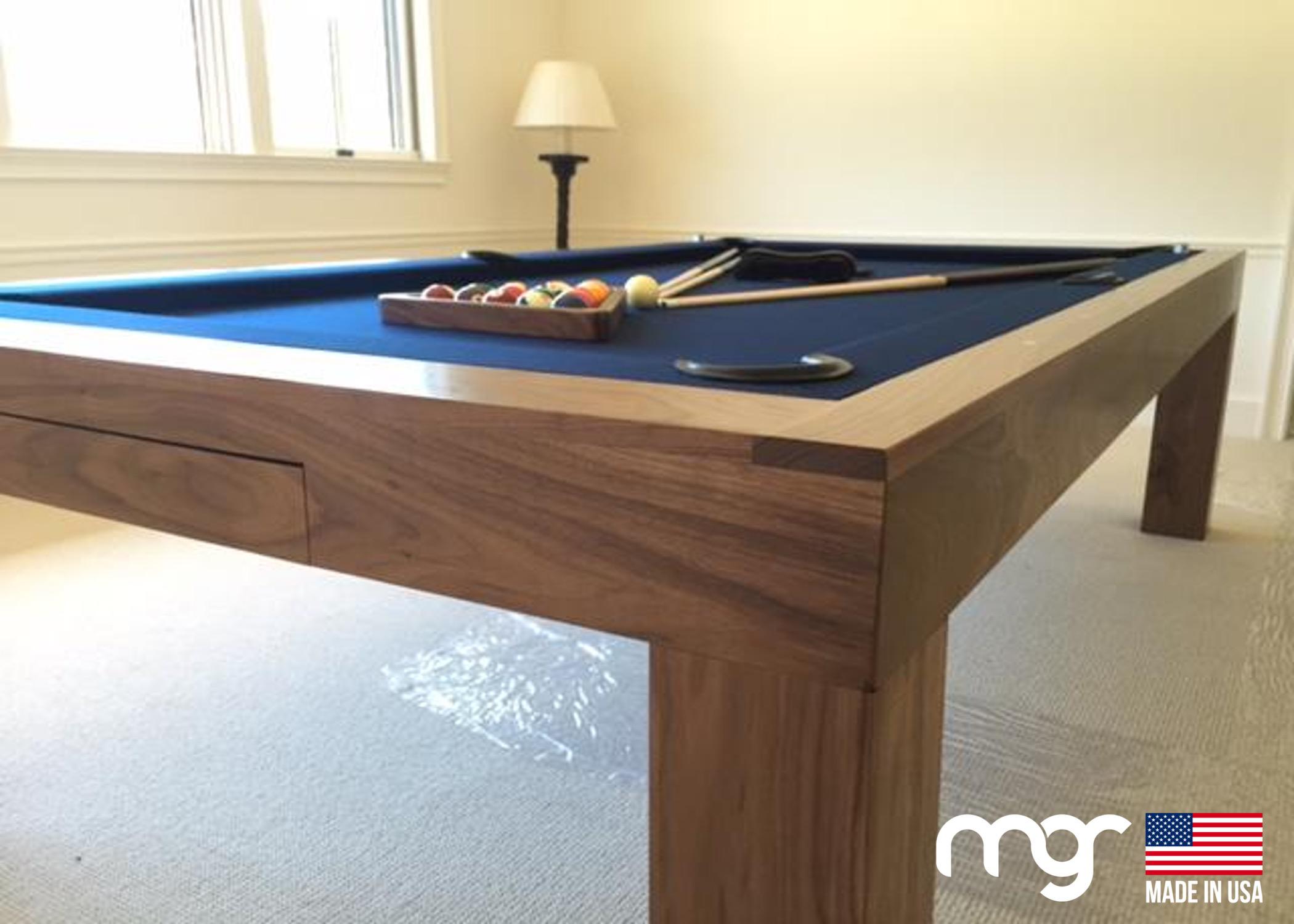 The Modern X100 Pool Table (Solid Walnut with Custom Finish) - Free Curbside Delivery