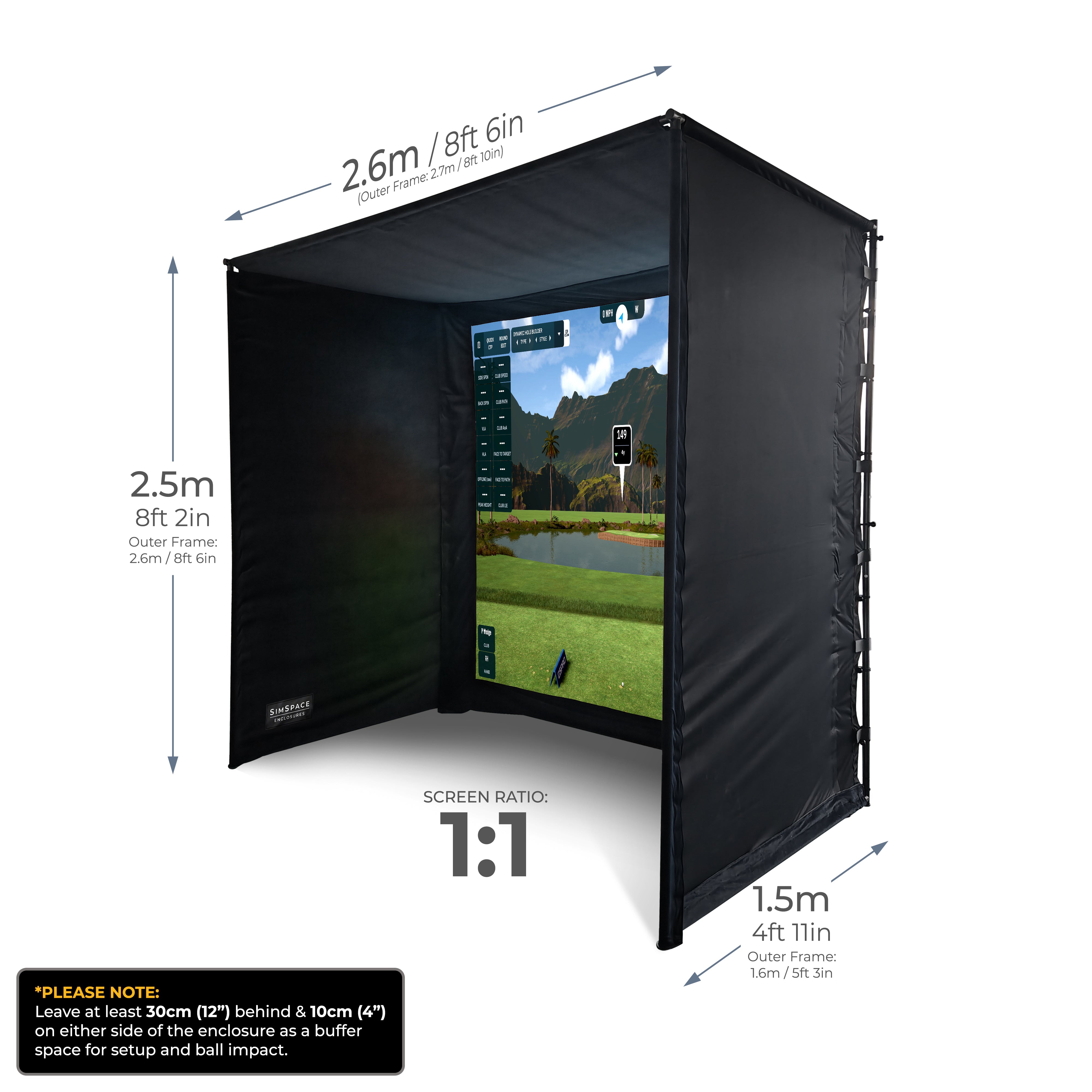 SimSpace Professional Golf Enclosure SIM/001