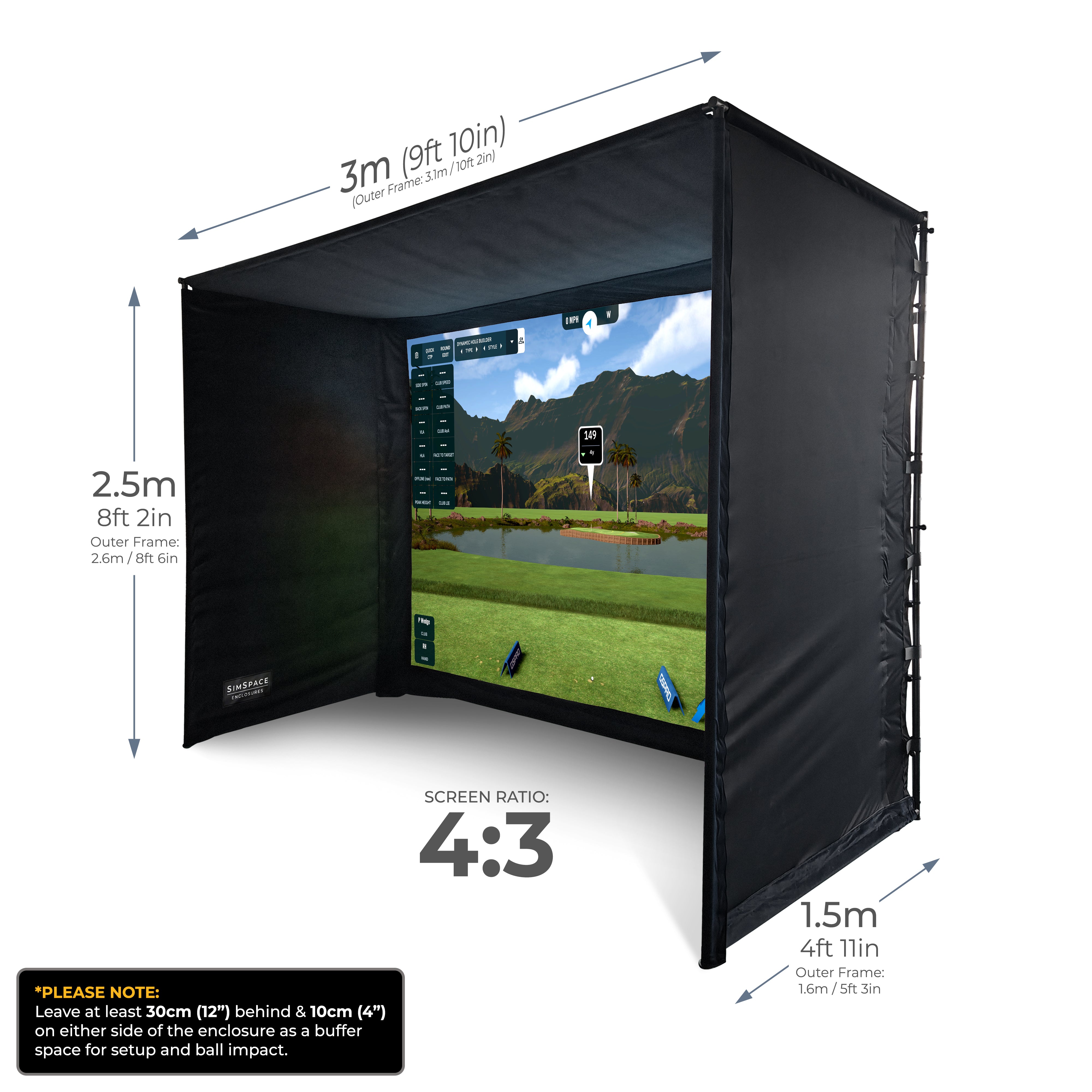 SimSpace Professional Golf Enclosure SIM/002