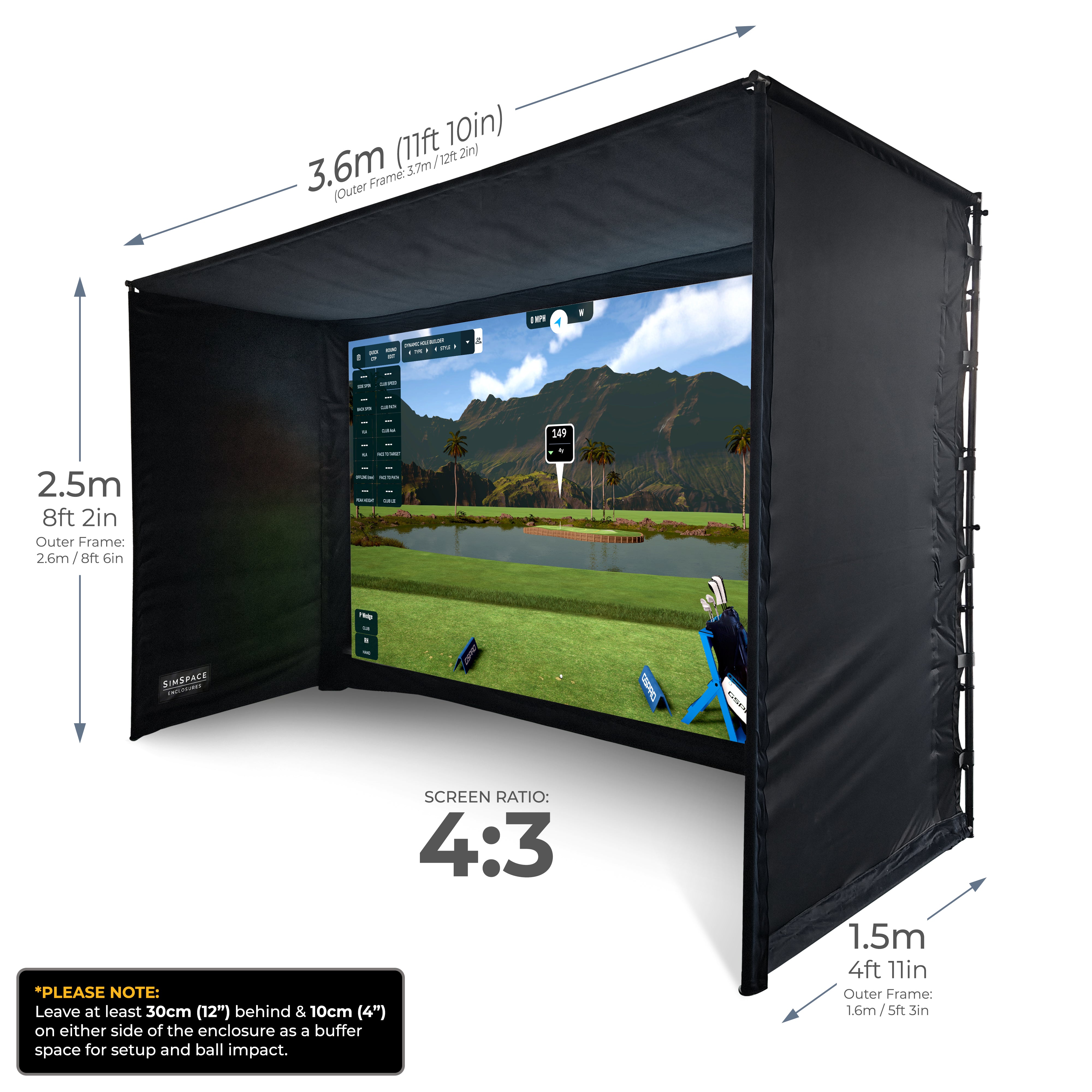 SimSpace Professional Golf Enclosure SIM/003