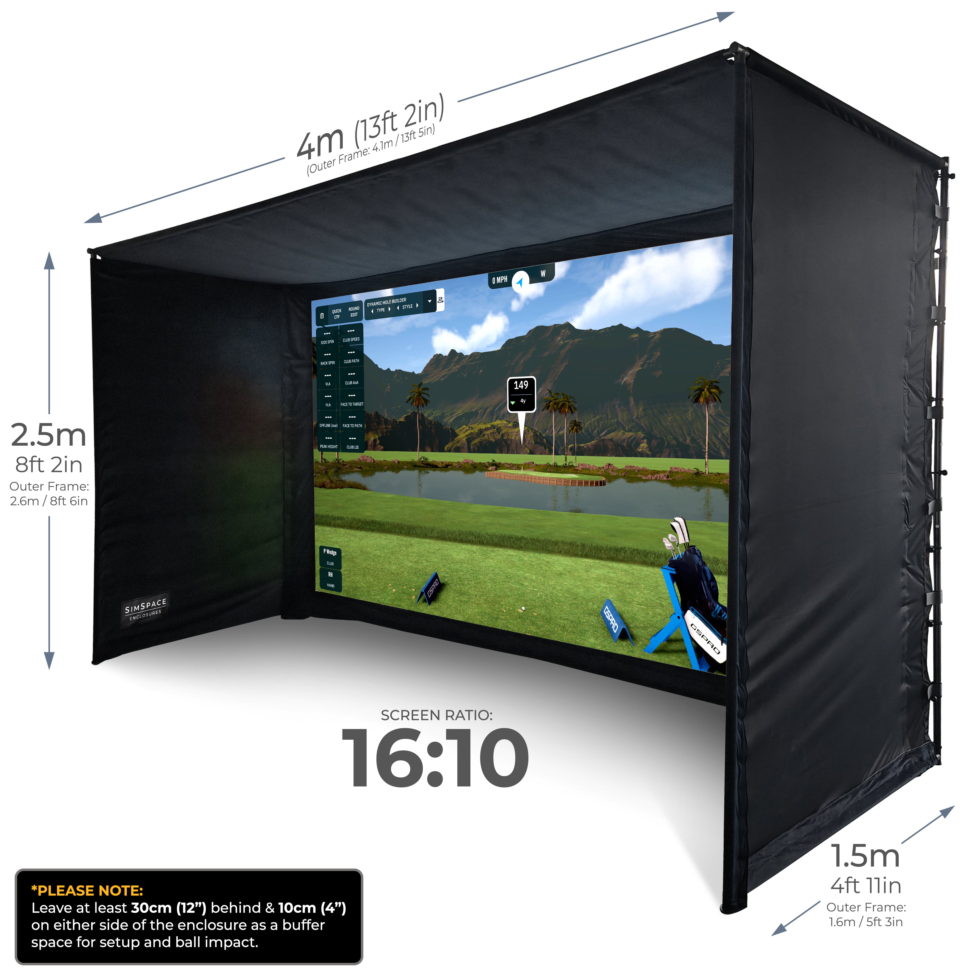 SimSpace Professional Golf Enclosure SIM/004