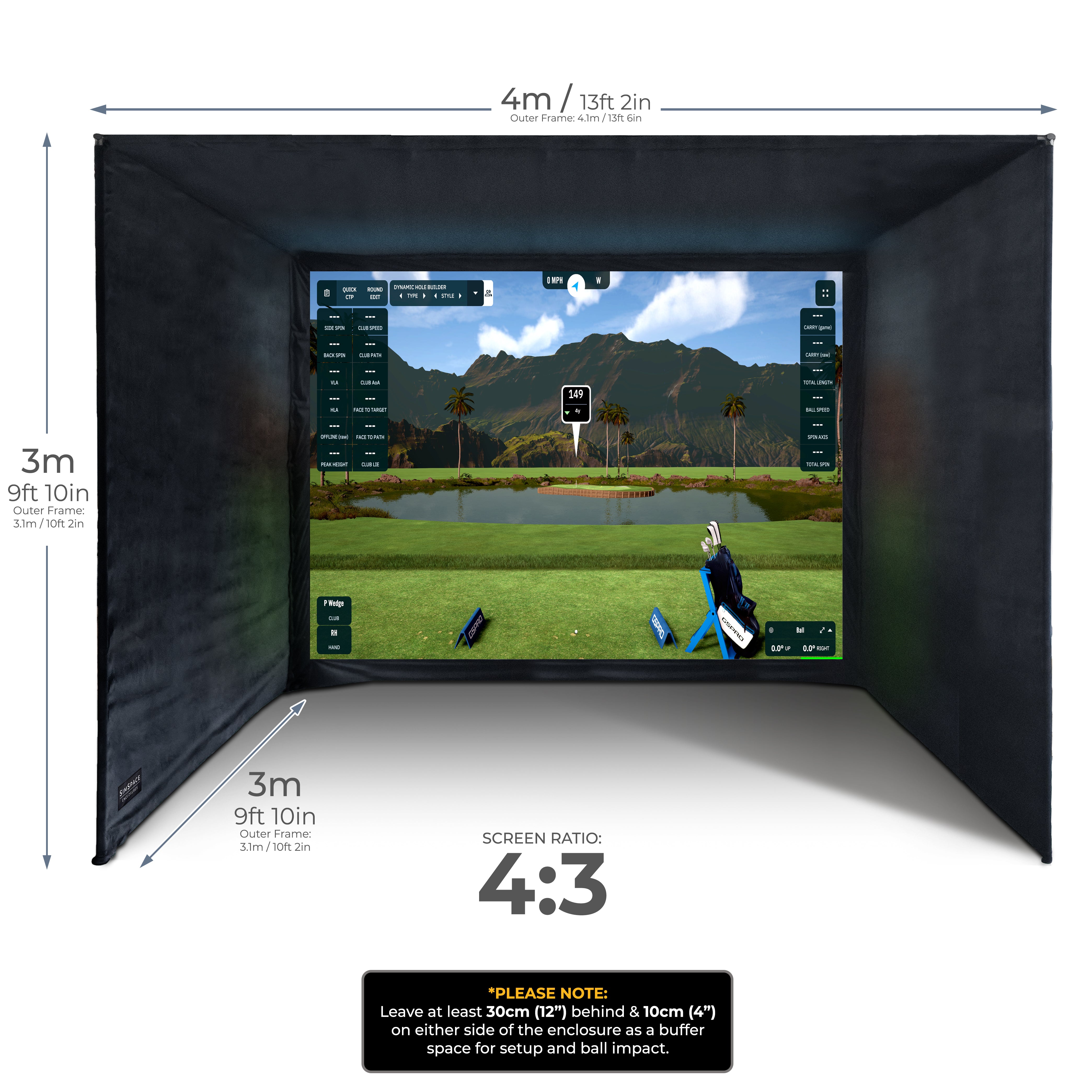 SimSpace Professional Golf Enclosure SIM/006