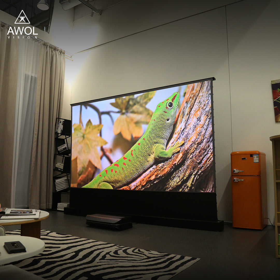 AWOL Vision LTV-3000 Pro Plus 100''-130'' AWOL Vision Acoustic ALR Floor Rising Screen Bundle
