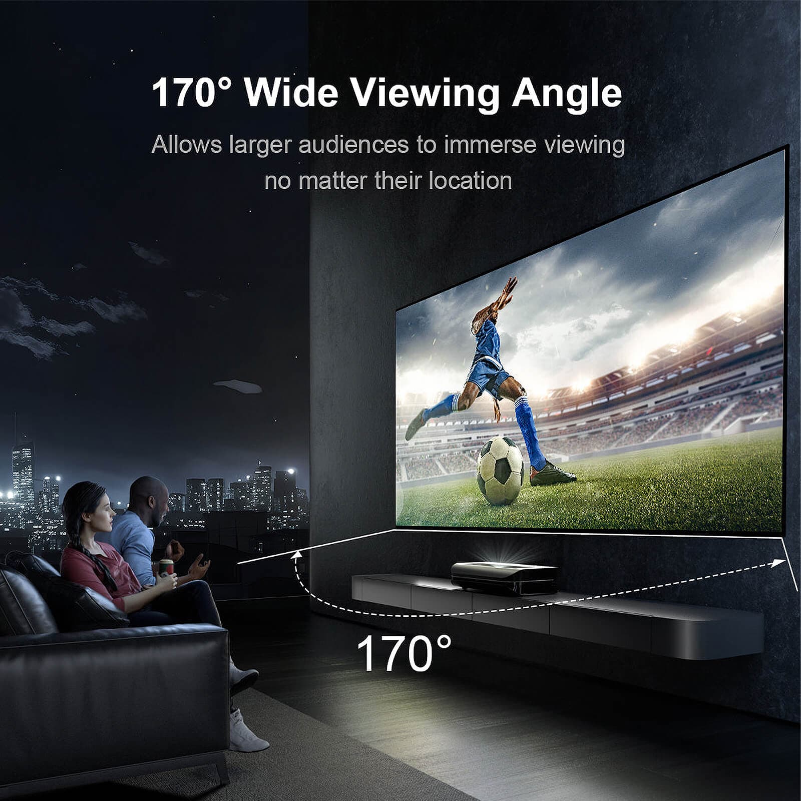 AWOL Vision 100''-180'' Matte White Screen