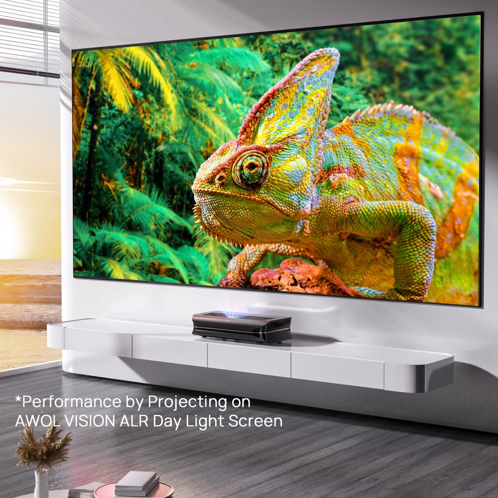 AWOL Vision LTV-3500 Pro 100''-120'' Daylight ALR Screen Bundle