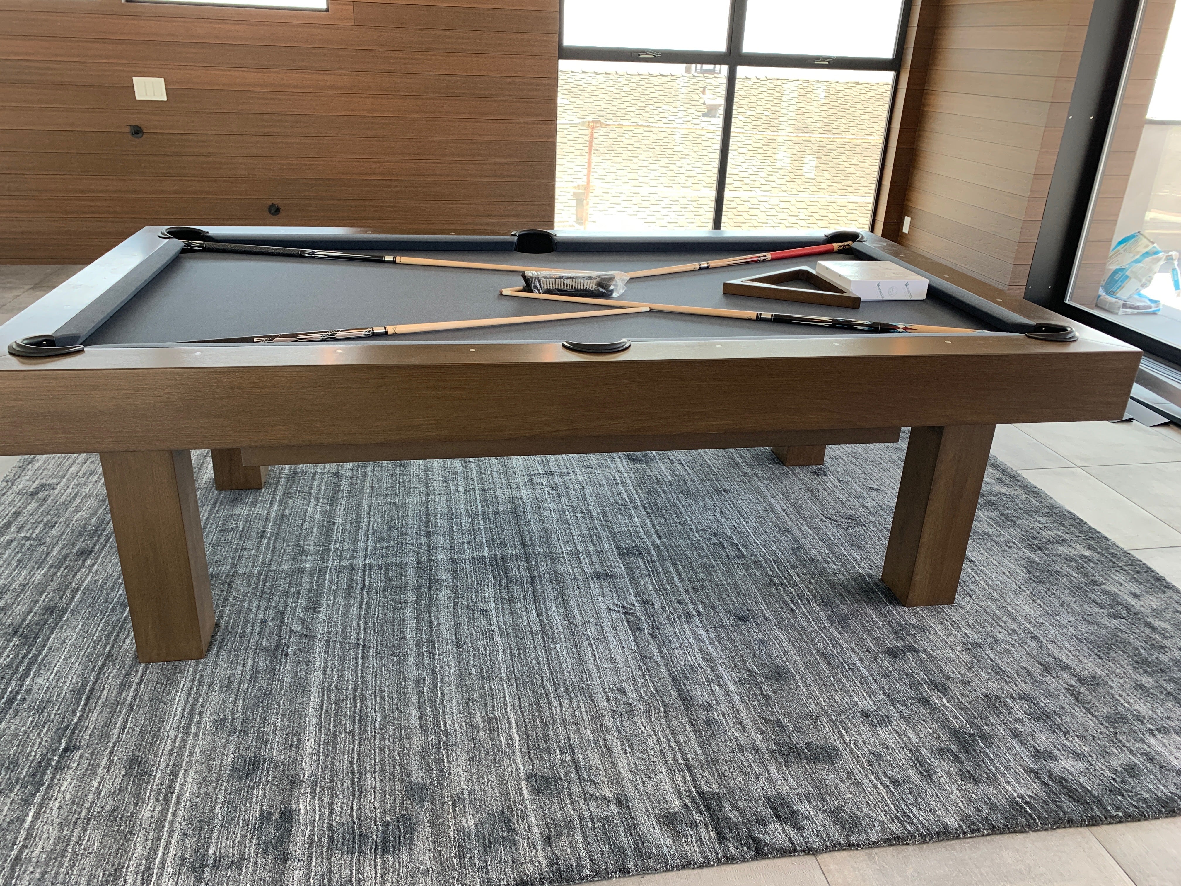 The Inside Modern Pool Table Solid Walnut with Custom Finish - Free Curbside Delivery