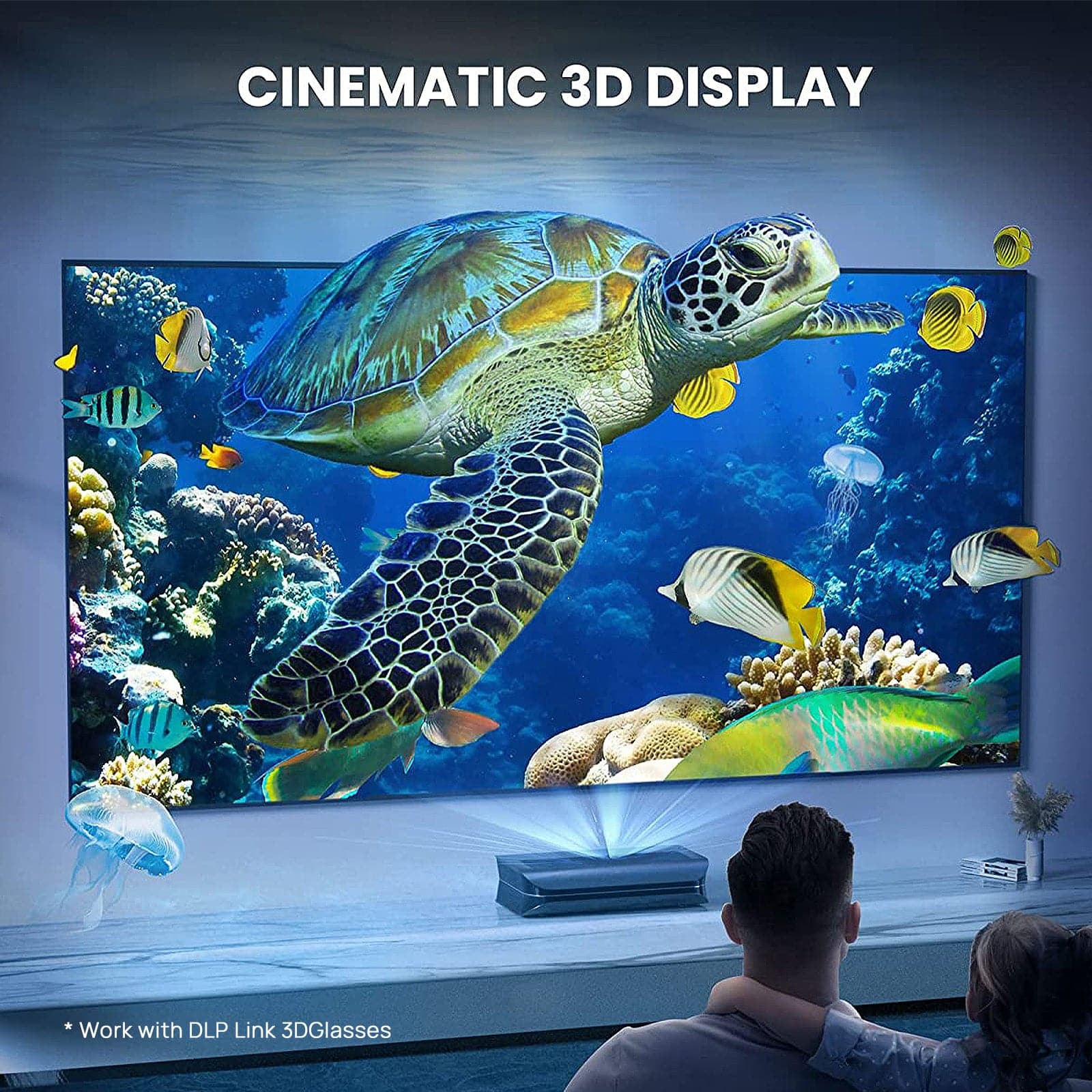 AWOL Vision LTV-3500 Pro 100''-120'' Daylight ALR Screen Bundle
