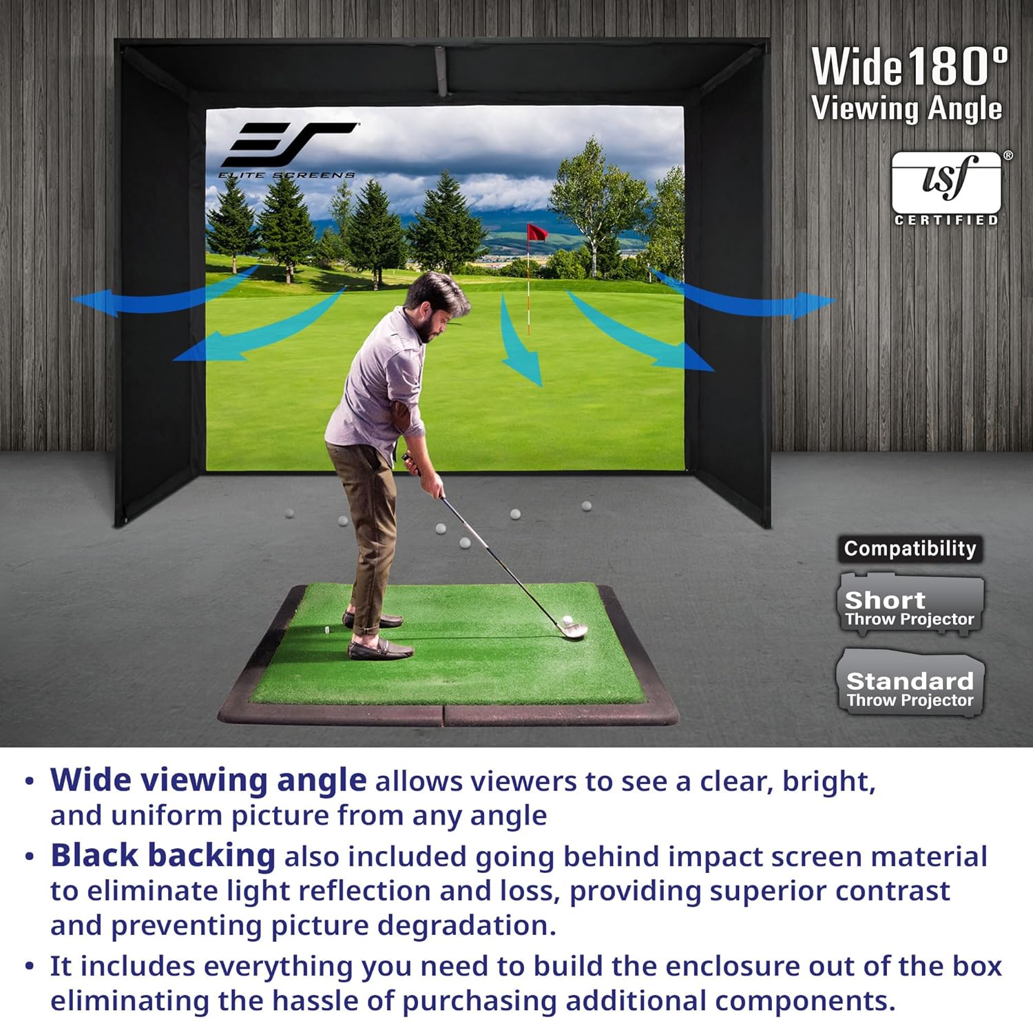 Elite Screens GolfSim Bay Series GSB10x10-IPW1145
