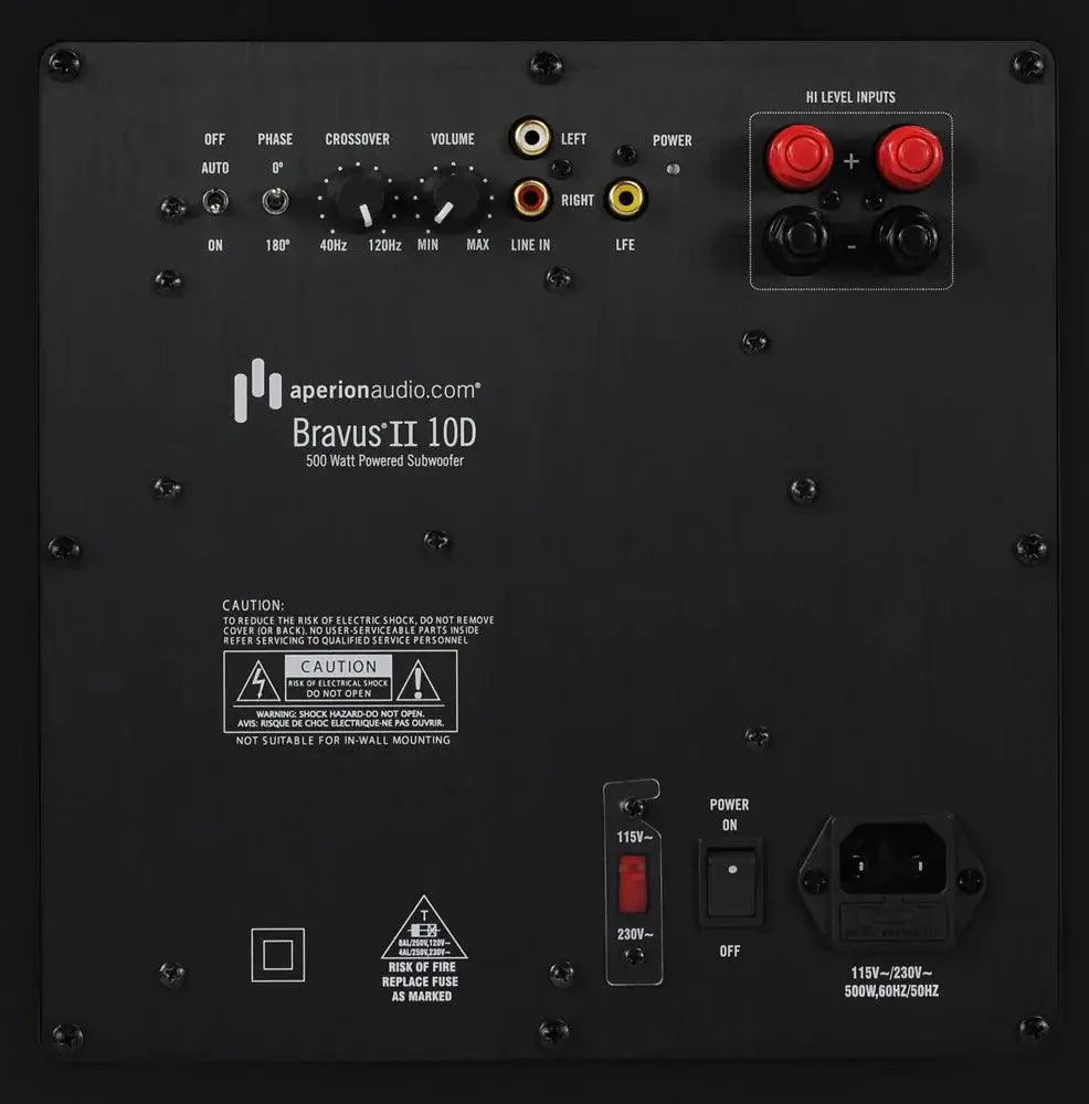 Bravus II 10D 500W 10" Powered Subwoofer