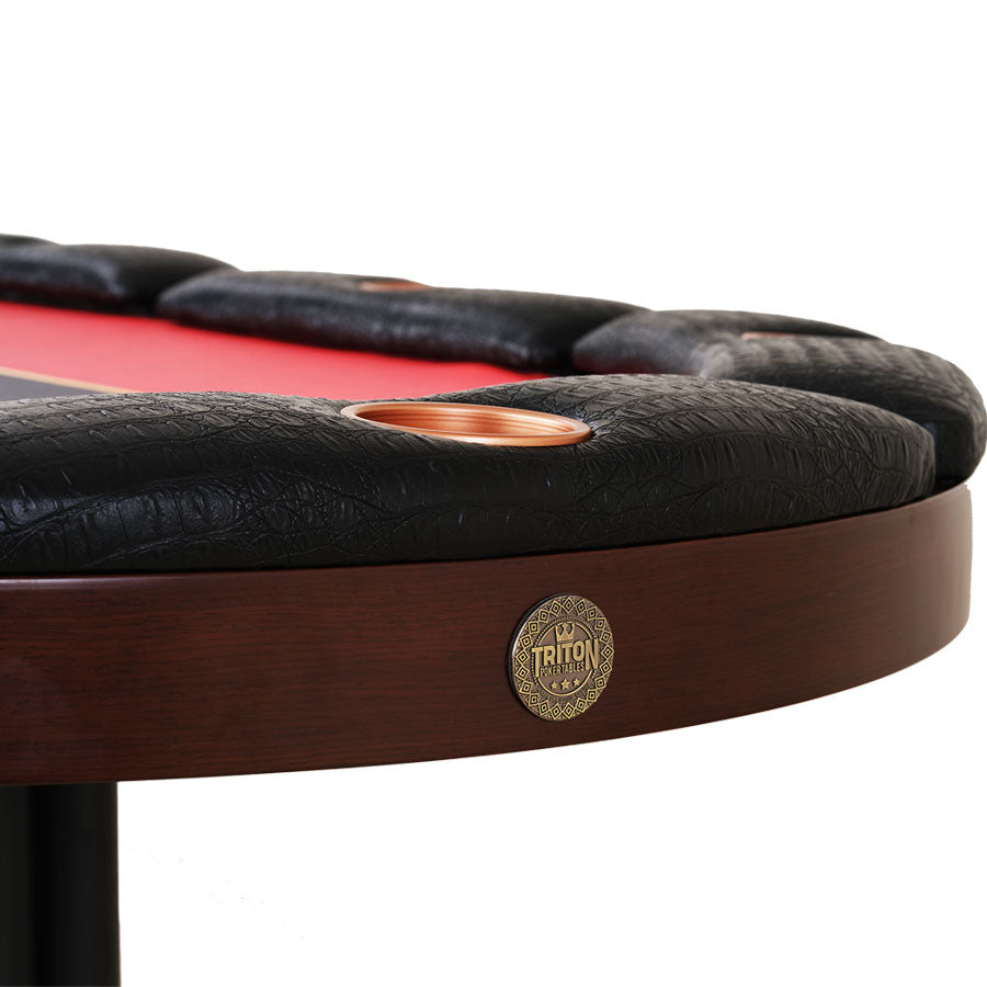 Triton Elite 10 Player Poker Table With Wood Finish