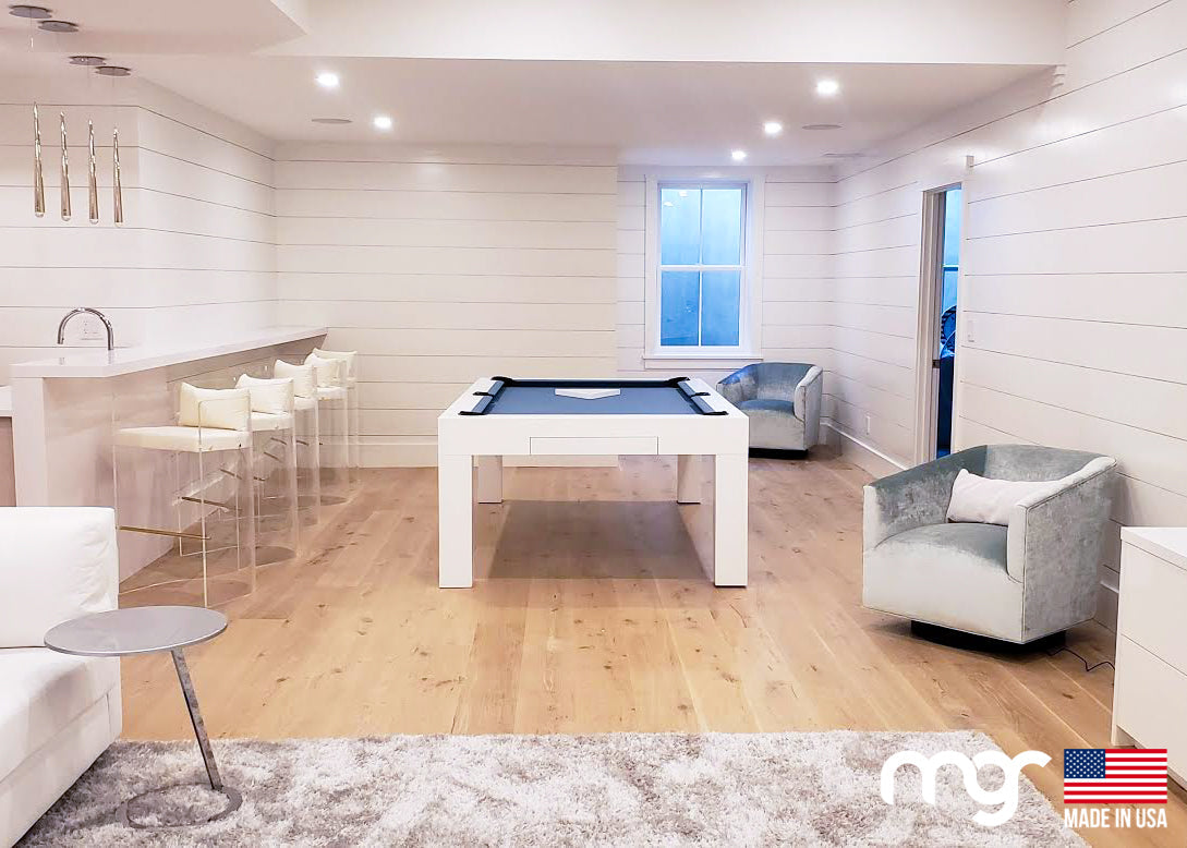 The Modern Pool Table (Maple Wood with White Finish) - Free Curbside Delivery