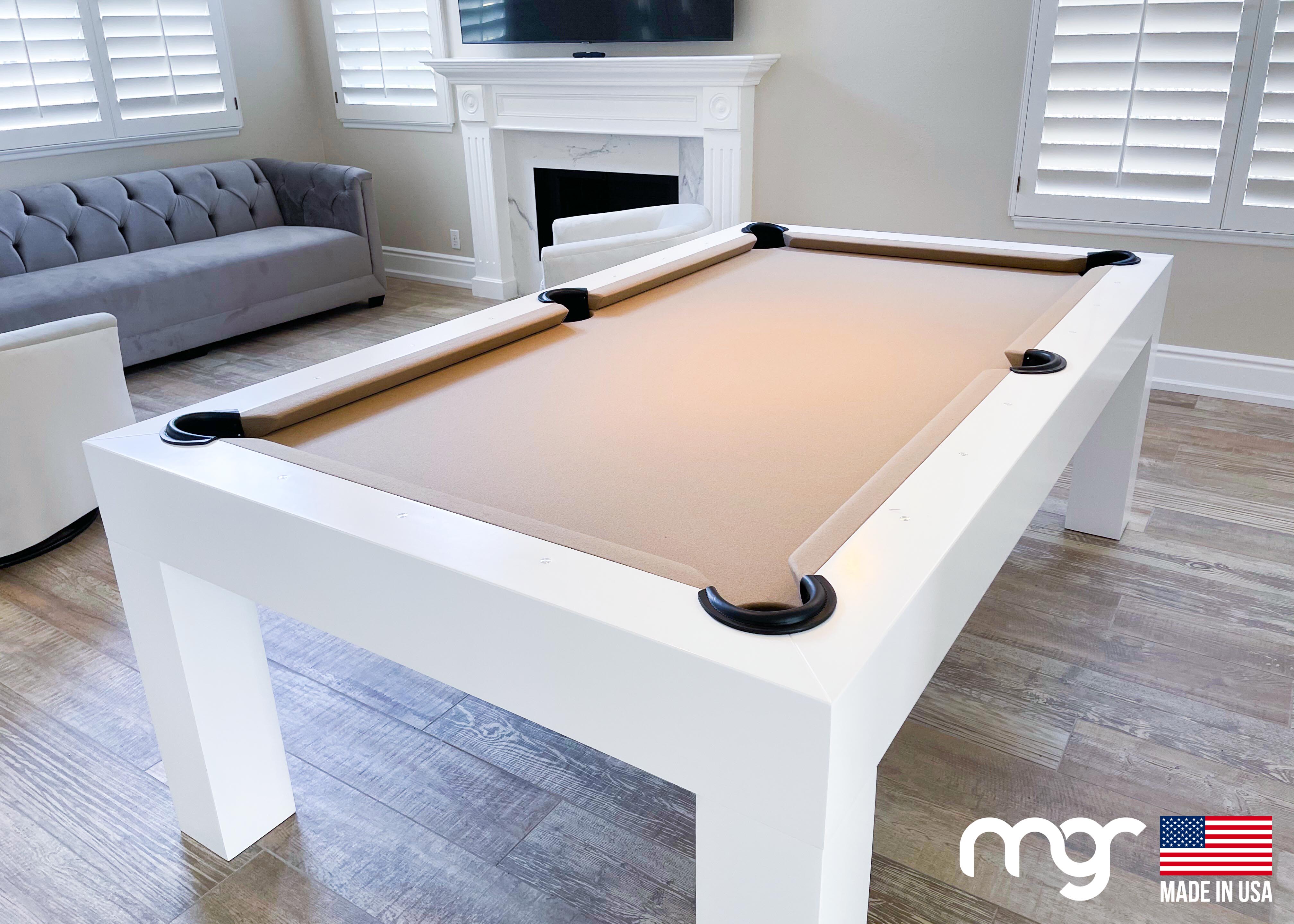 The Modern Pool Table (Maple Wood with White Finish) - Free Curbside Delivery
