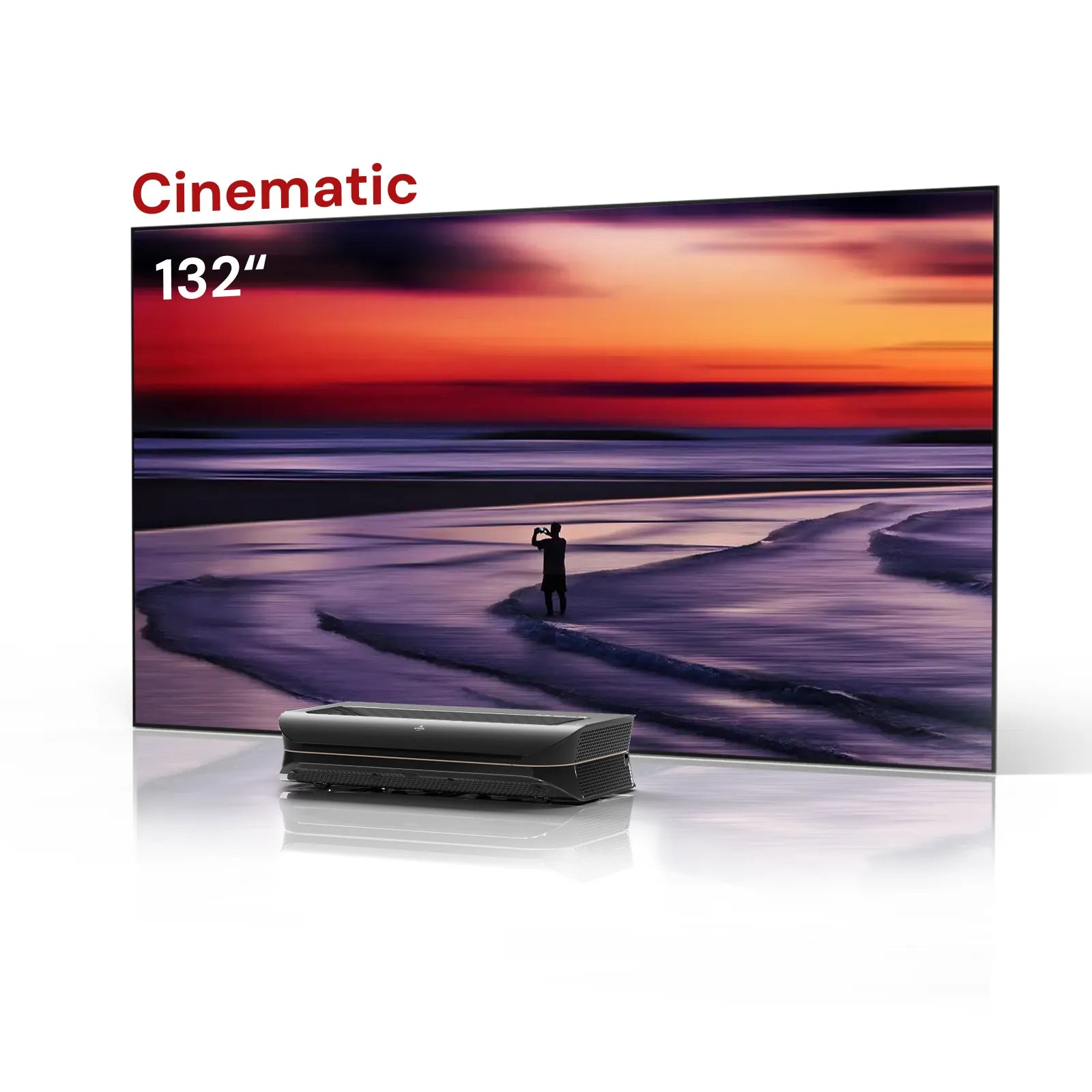 AWOL Vision LTV-3000 Pro 100''-132'' Cinematic ALR Screen Bundle