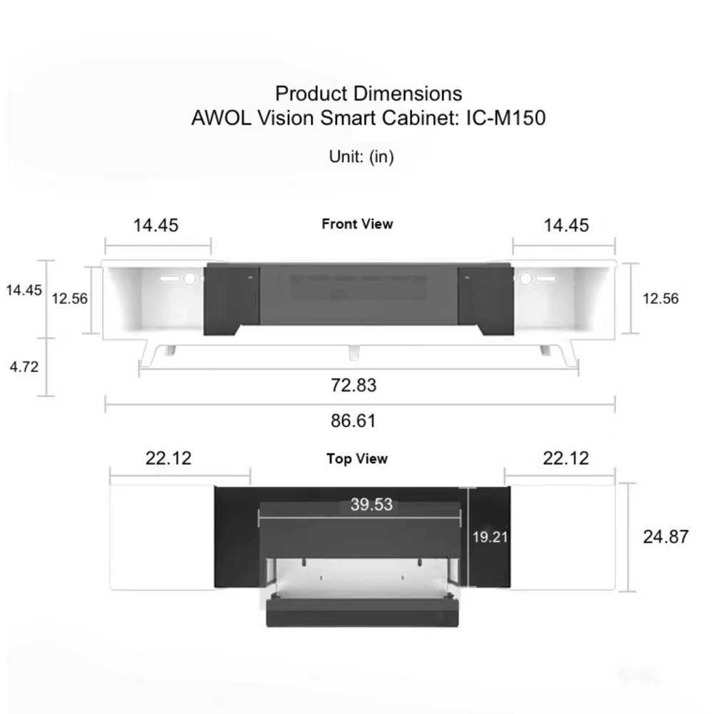 AWOL Vision LTV-3500 Pro Plus 150'' Wall-Mount Cinematic ALR Screen Bundle