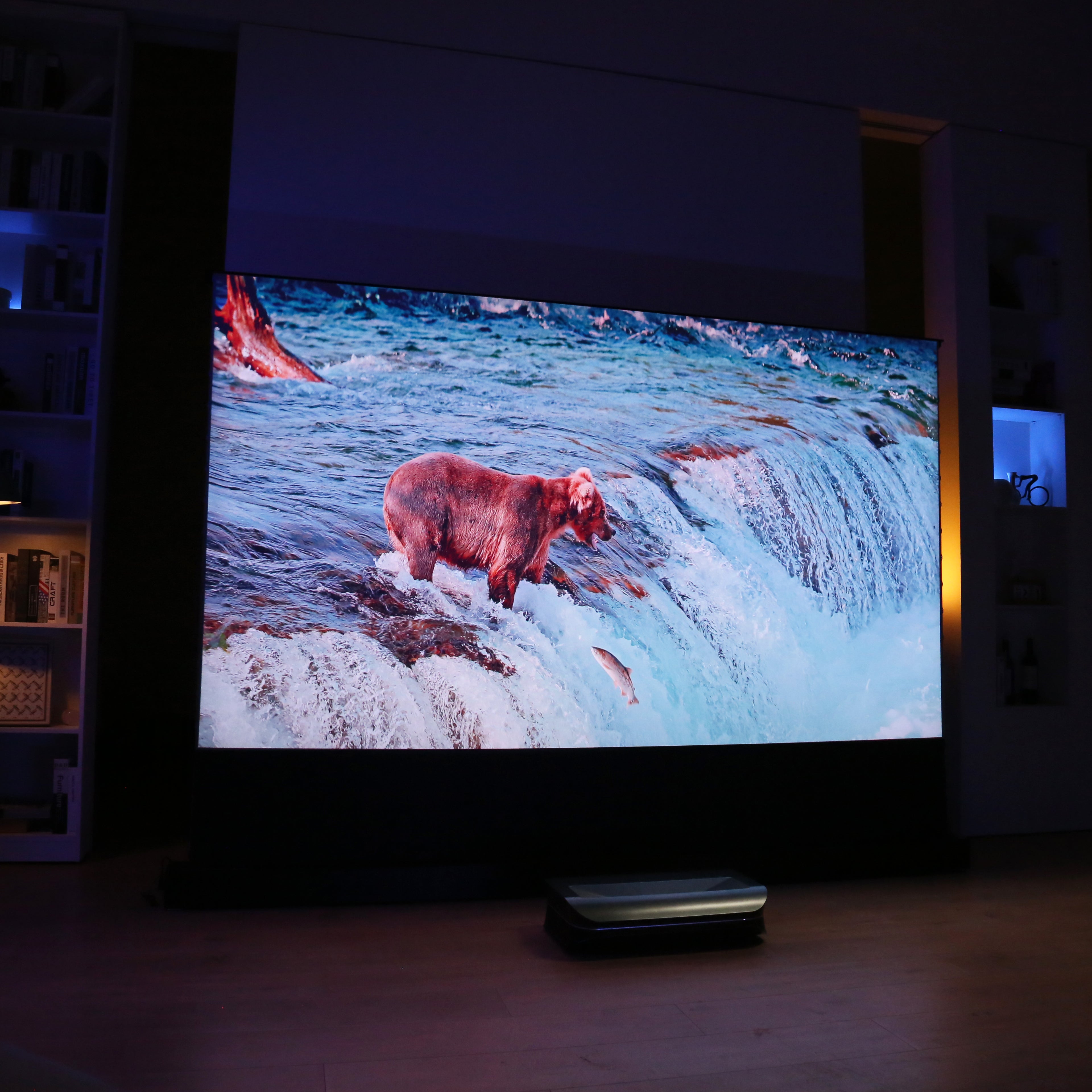 AWOL Vision LTV-3000 Pro Plus 100''-130'' AWOL Vision Acoustic ALR Floor Rising Screen Bundle