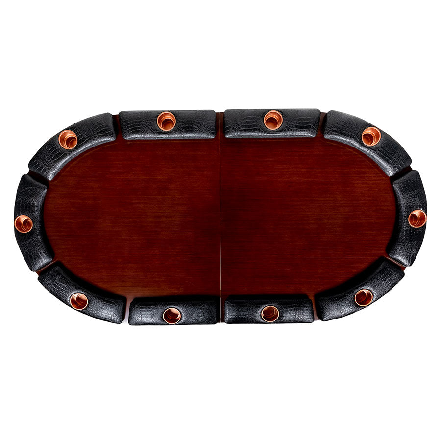 Triton Elite 10 Player Poker Table With Wood Finish