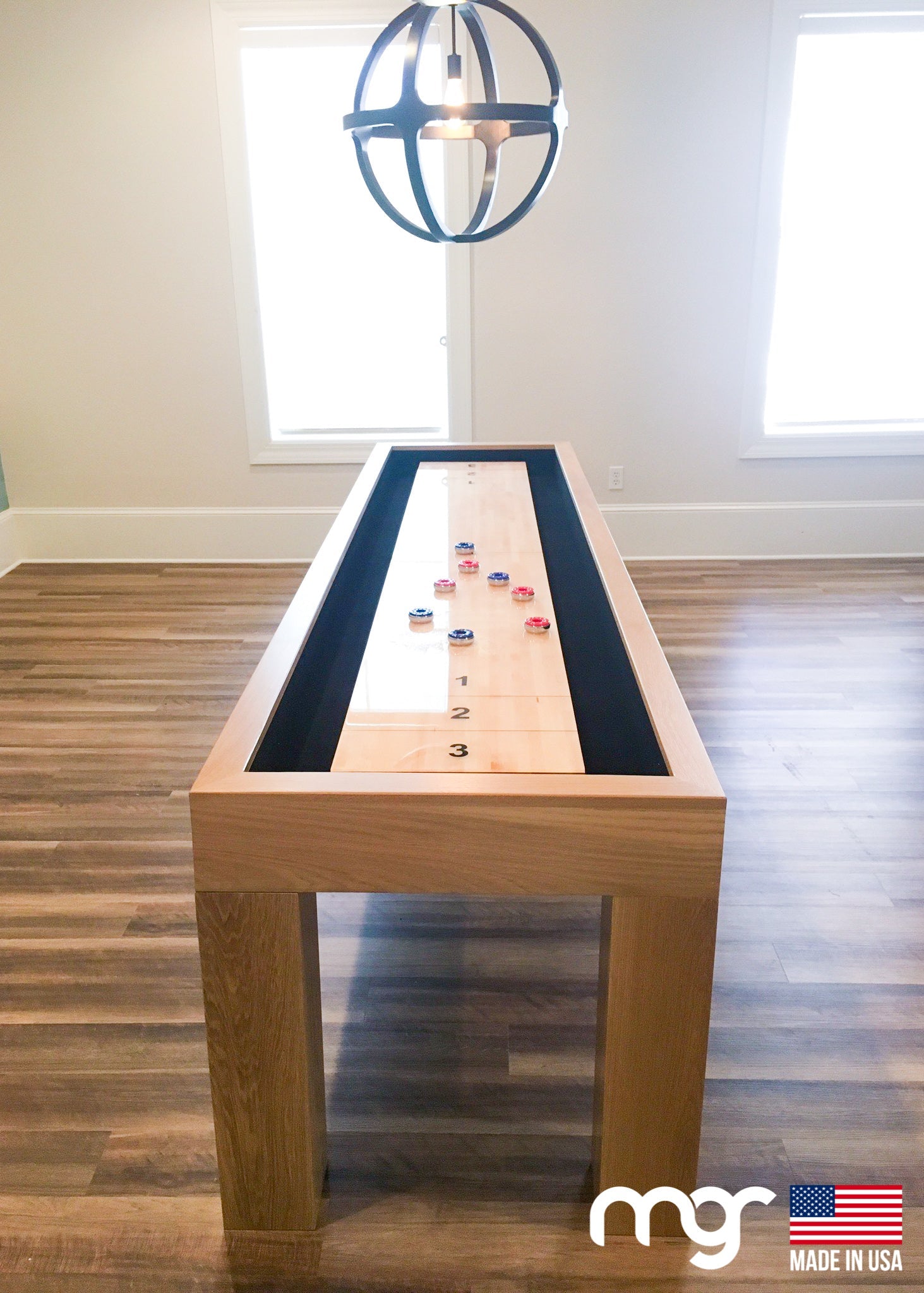 The Modern Shuffleboard (Oak Wood Natural Finish) - Free Curbside Delivery
