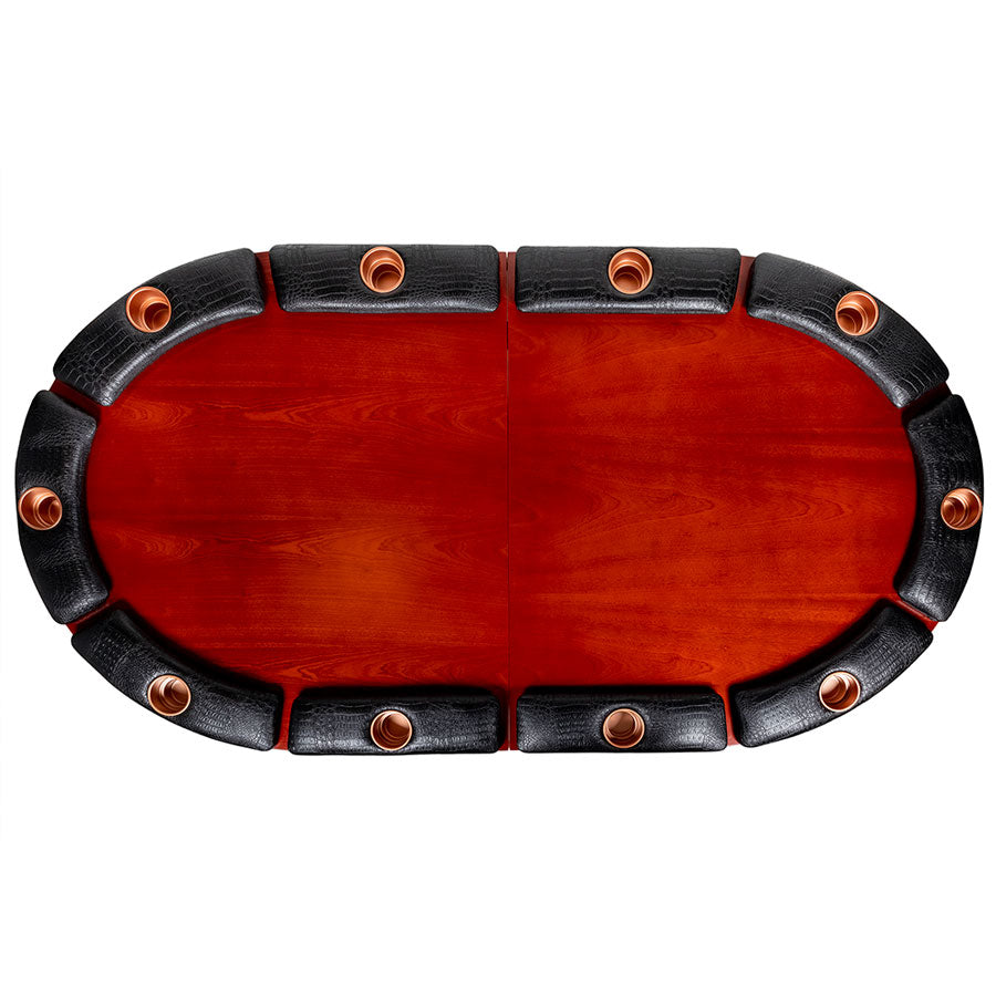 Triton Elite 10 Player Poker Table With Wood Finish