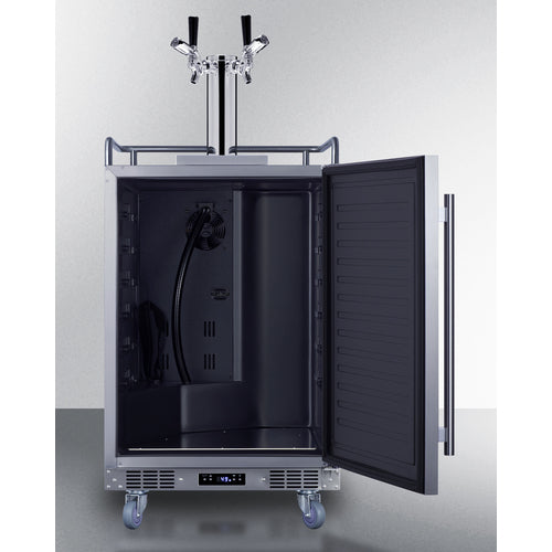 SUMMIT BC74OSCOMTWIN 24" Wide Built-In Outdoor Commercial Beer Kegerator
