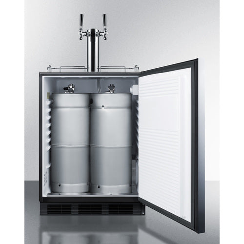 SUMMIT SBC58BLBIADAWKDTWIN 24" Wide Built-In Wine Kegerator, ADA Compliant