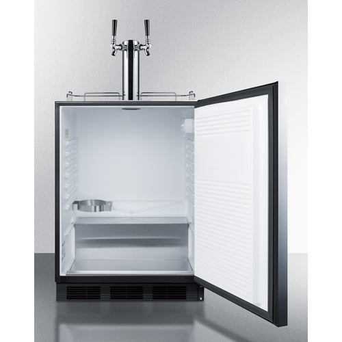 SUMMIT SBC58BLBIADAWKDTWIN 24" Wide Built-In Wine Kegerator, ADA Compliant
