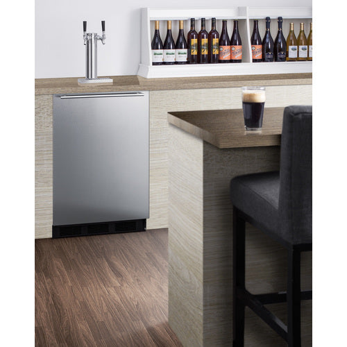 SUMMIT SBC58BLBIADAWKDTWIN 24" Wide Built-In Wine Kegerator, ADA Compliant