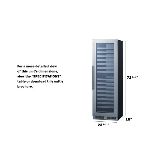 SUMMIT SDHWC98 24" Wide Dual Zone Wine Cellar