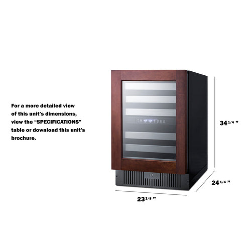 SUMMIT SWC532BLBISTPNR 24" Wide Built-In Wine Cellar(Panel Not Included)