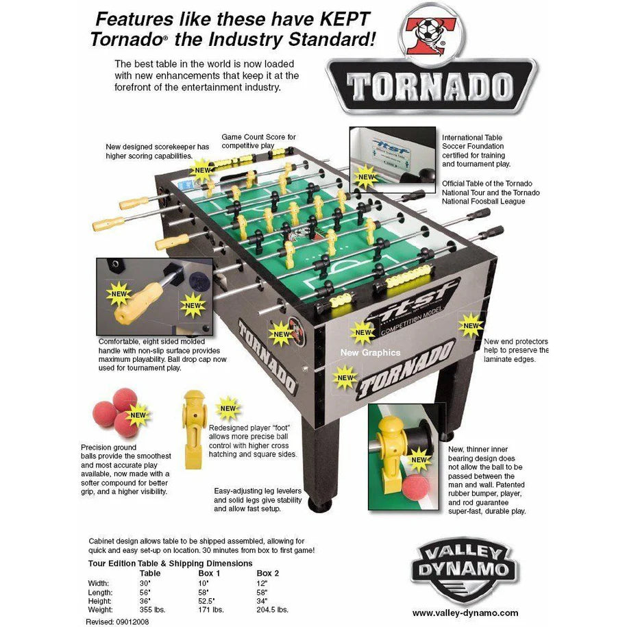 TORNADO TOURNAMENT 3000 Foosball Table - Free Curbside Delivery