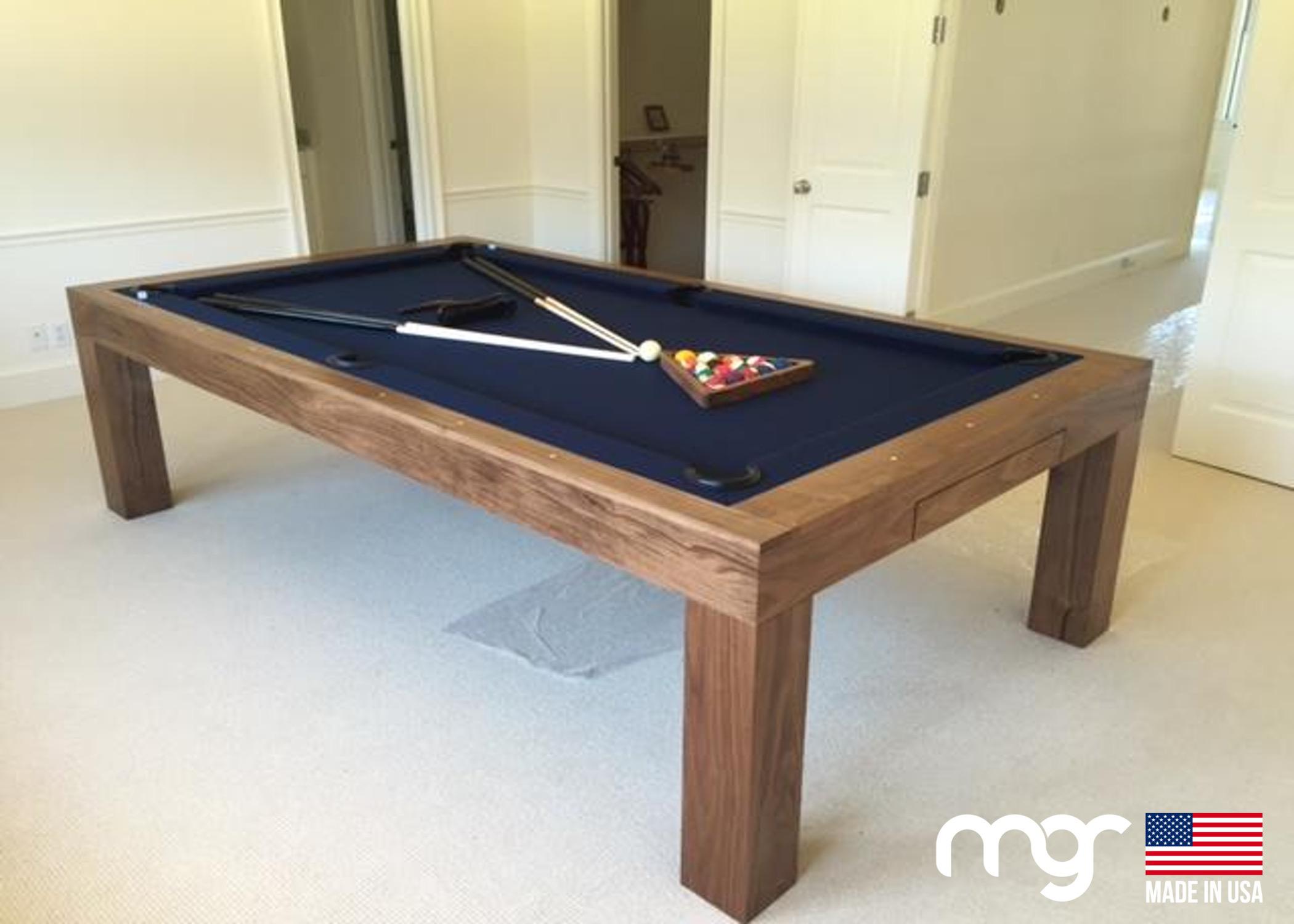 The Modern X100 Pool Table (Solid Walnut with Custom Finish) - Free Curbside Delivery