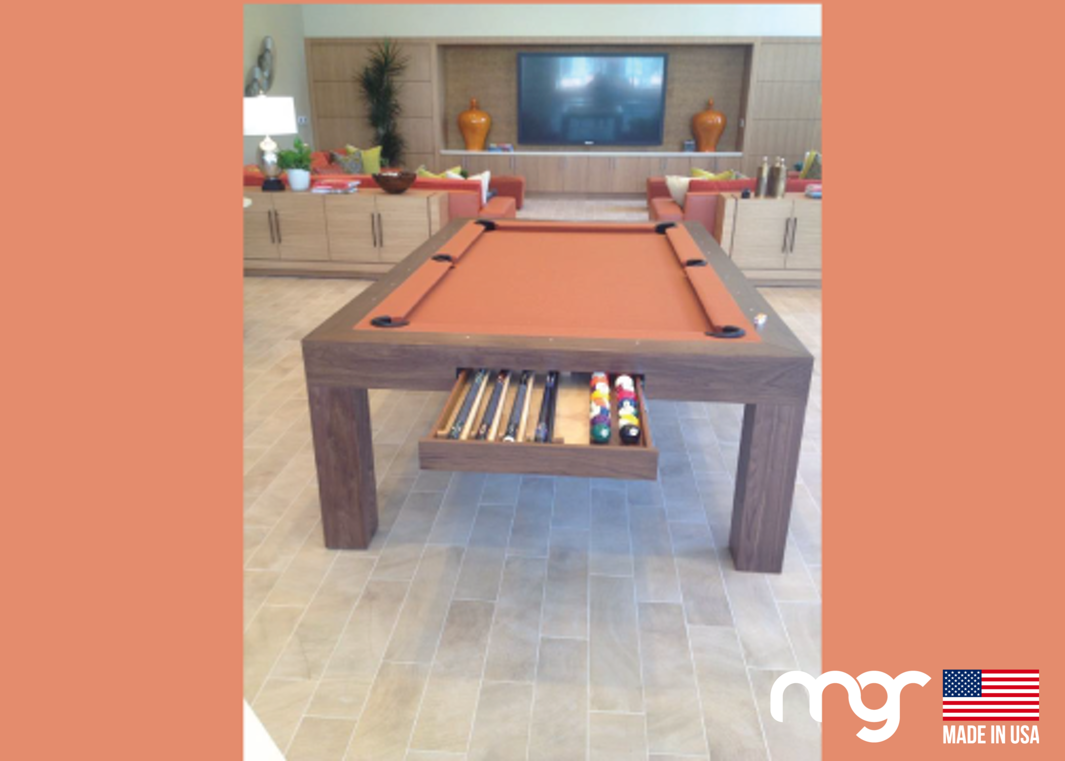 The Modern X68 Pool Table - Free Curbside Delivery