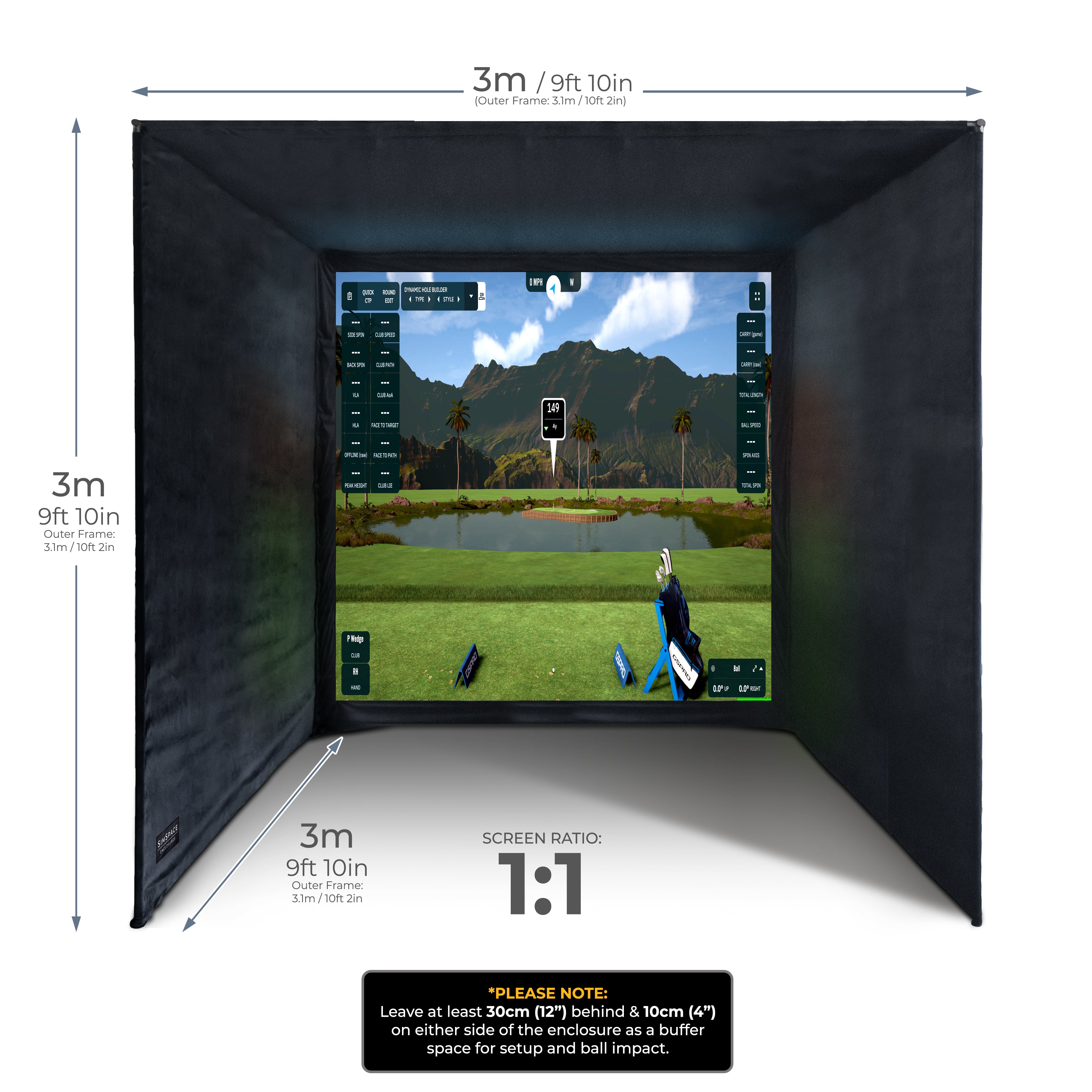 SimSpace Professional Golf Enclosure SIM/005