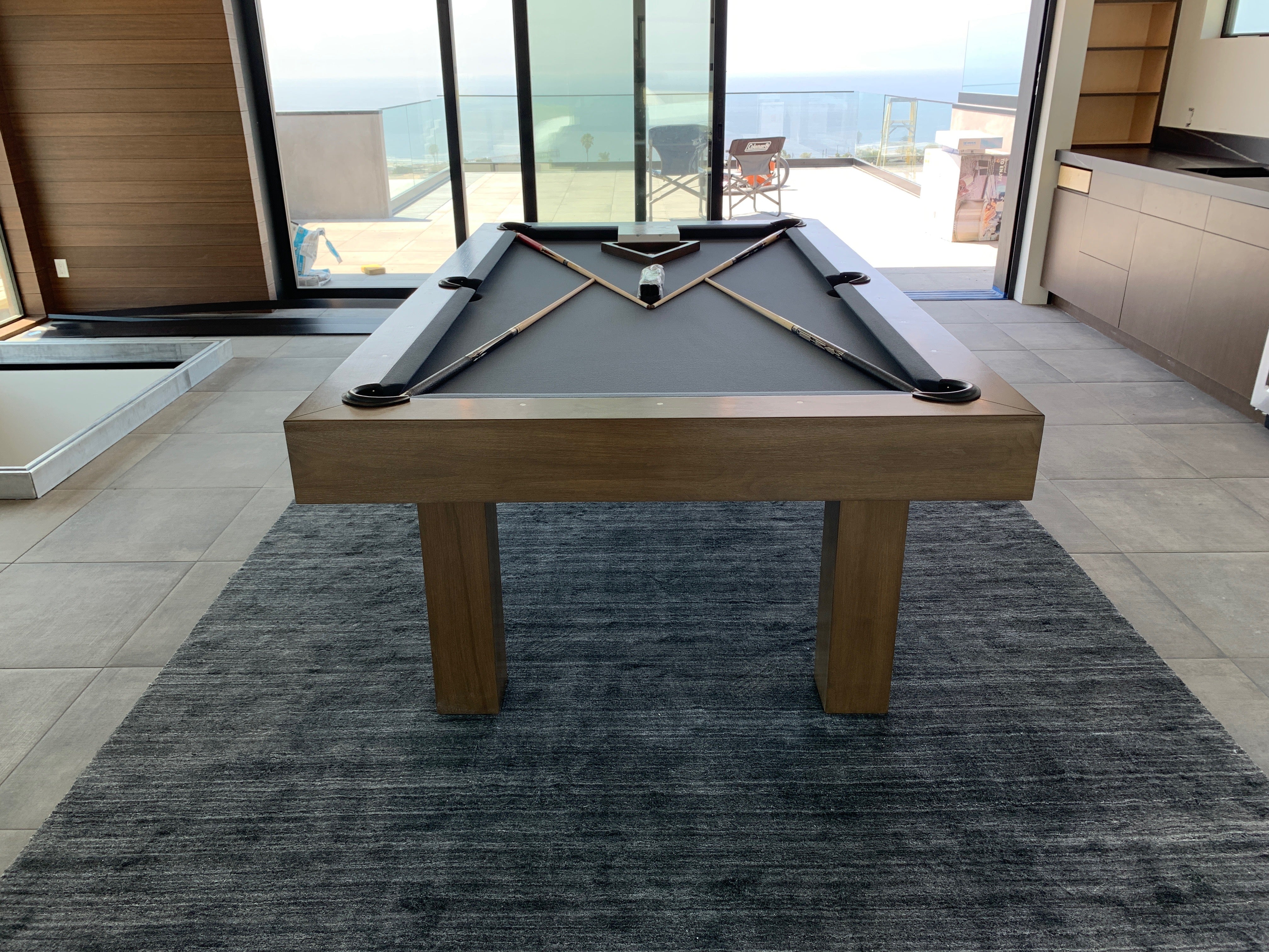 The Inside Modern Pool Table Solid Walnut with Custom Finish - Free Curbside Delivery