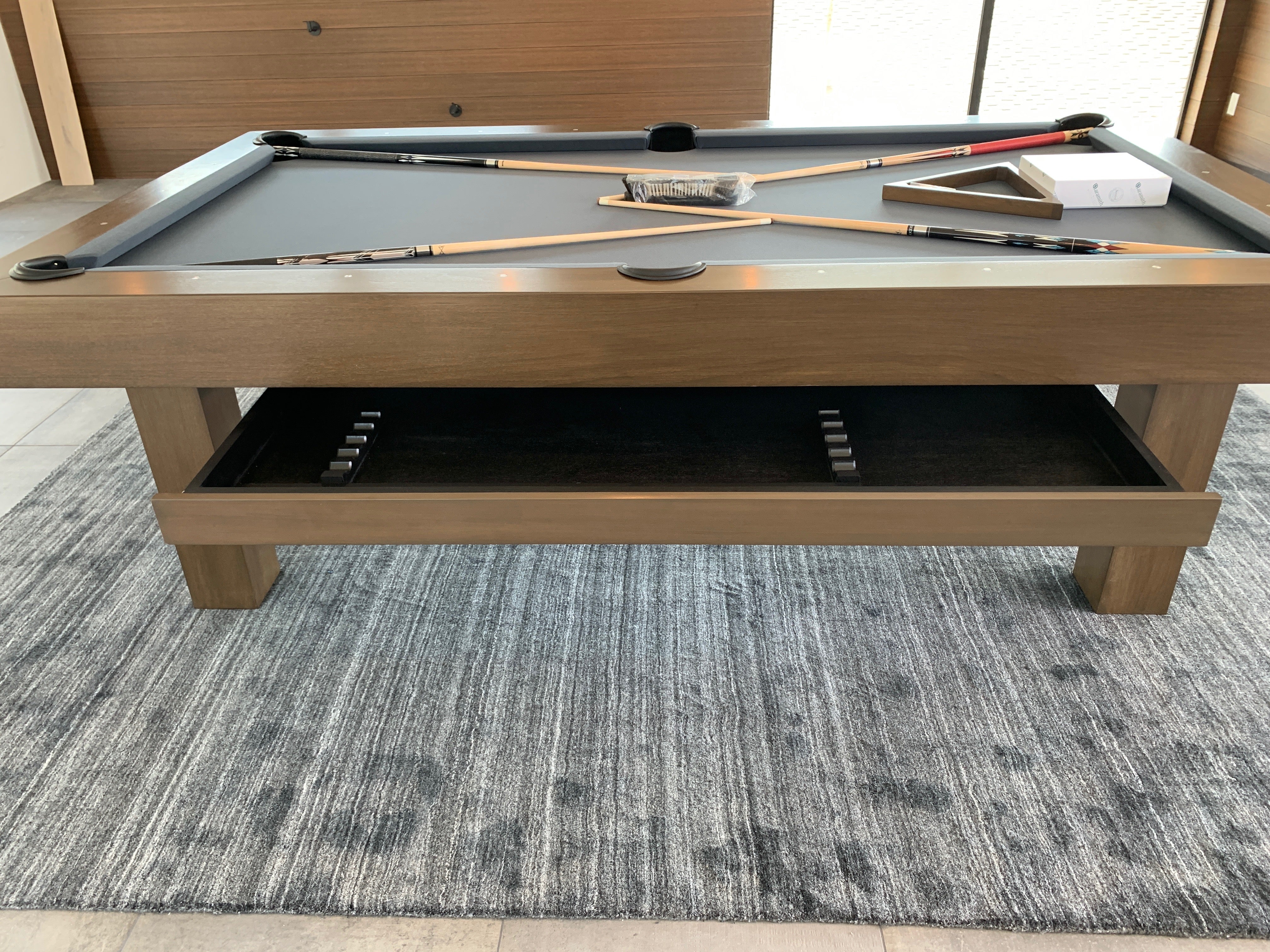 The Inside Modern Pool Table Solid Walnut with Custom Finish - Free Curbside Delivery