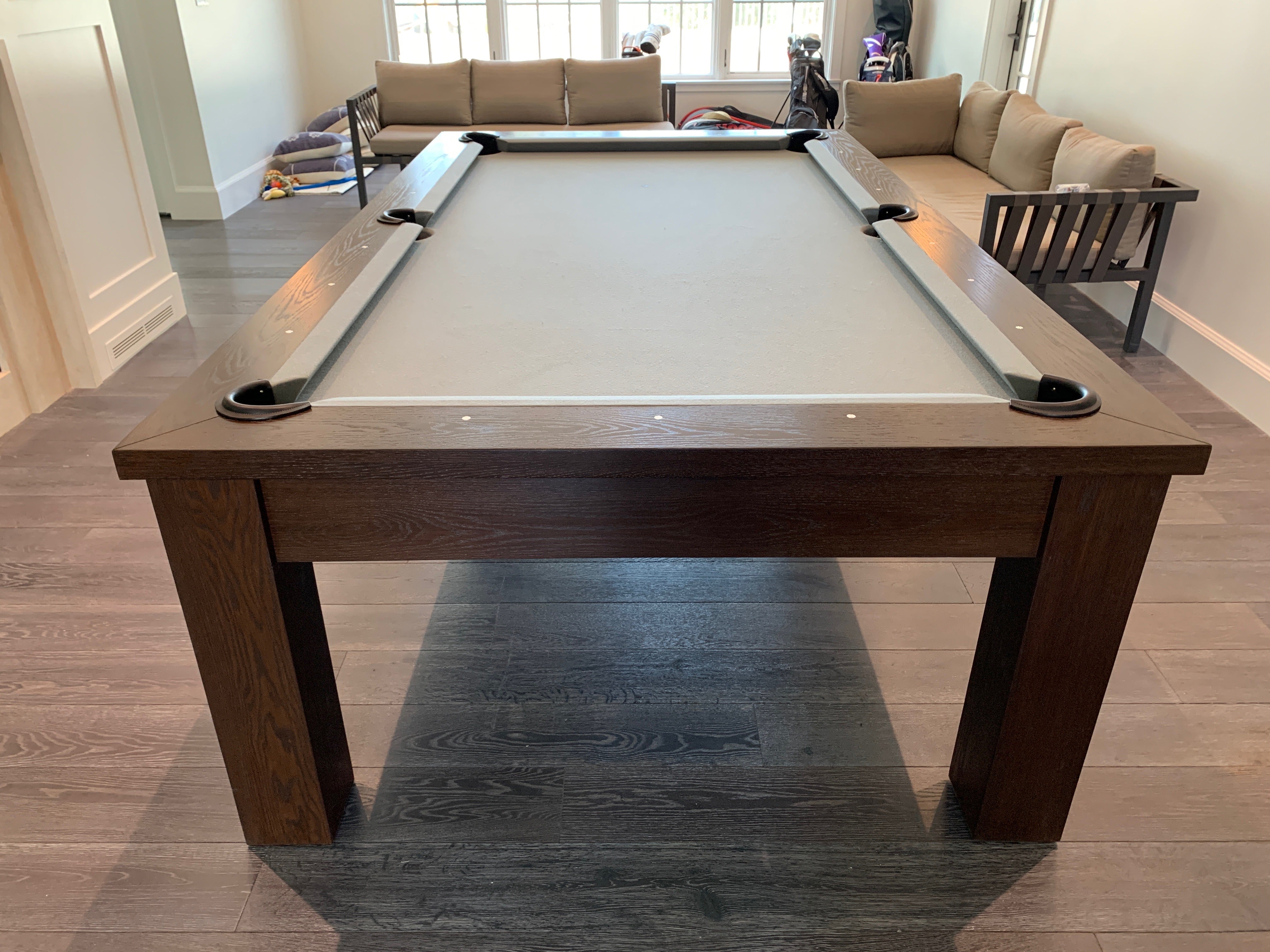Retro Modern Pool Table Solid Oak - Free Curbside Delivery