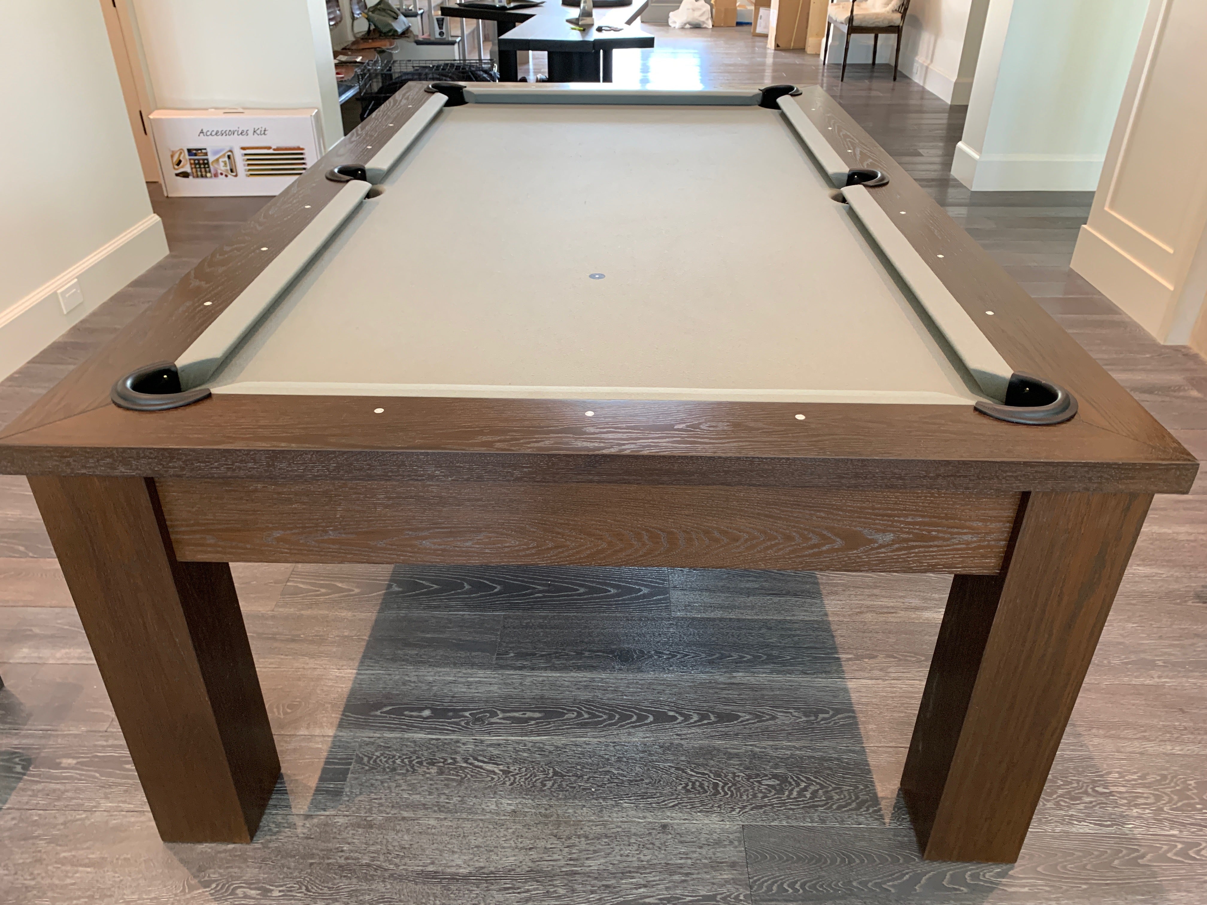Retro Modern Pool Table Solid Oak - Free Curbside Delivery