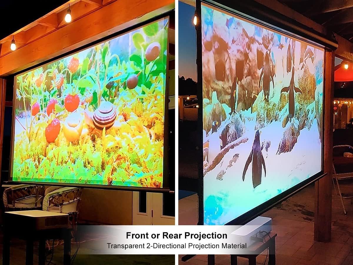 Elite Screens CineTension 3 WraithVeil Dual Projector Screen 135-inch 16:9 Electric Tab Tension Front & Rear Projection Screen TE135HR3-DUAL