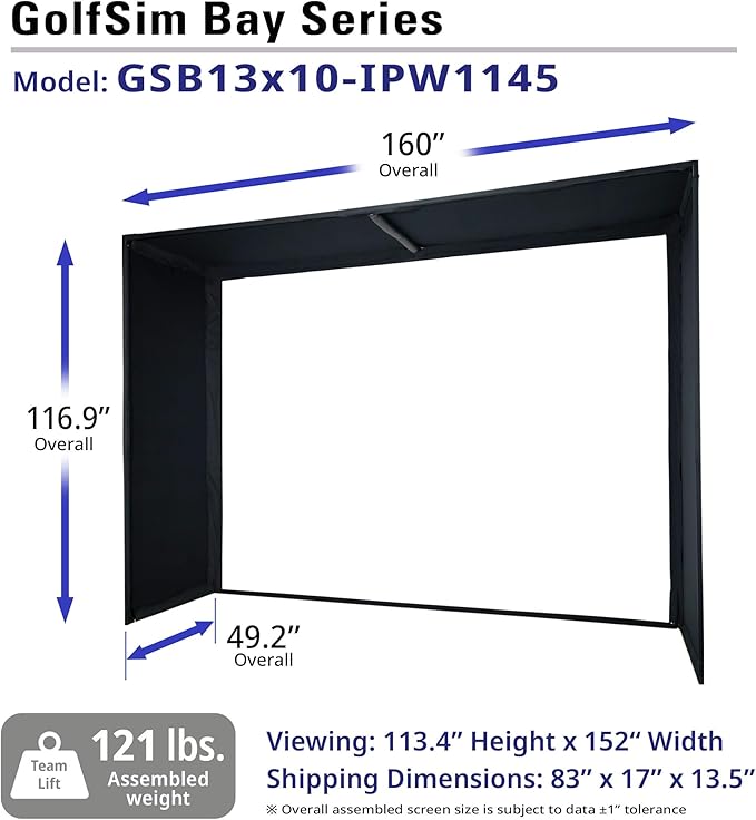 Elite Screens GolfSim Bay Series GSB13x10-IPW1145