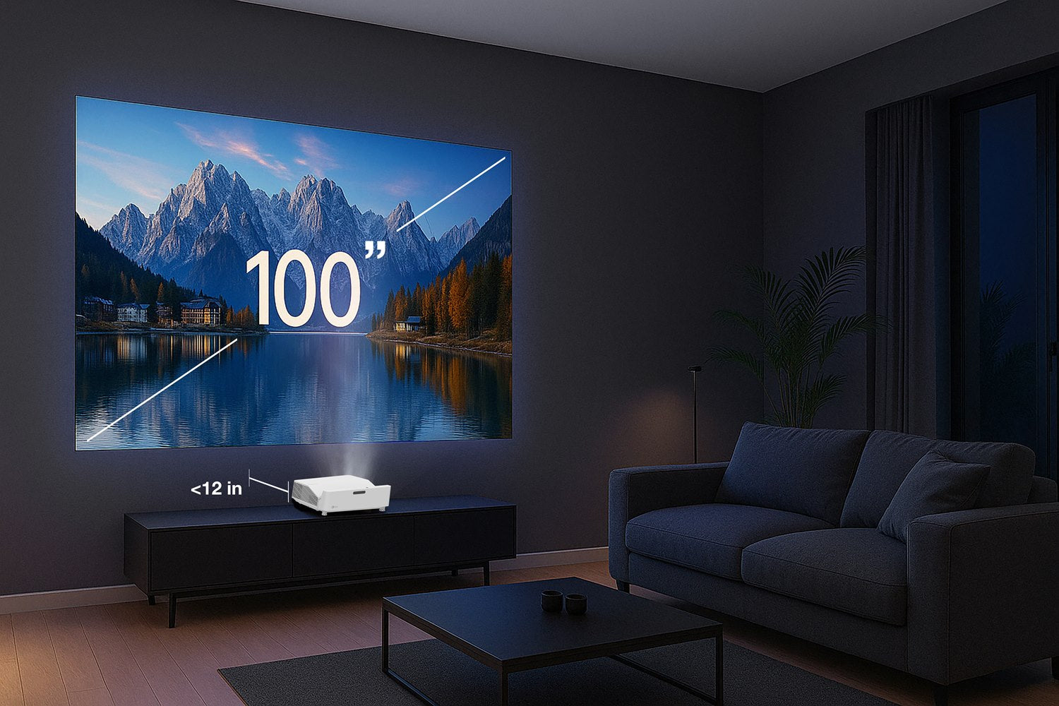 Optoma GT4000UHD 4000 Lumens 3D Ultra-Short Throw Laser HDR Low Lag Gaming Projector