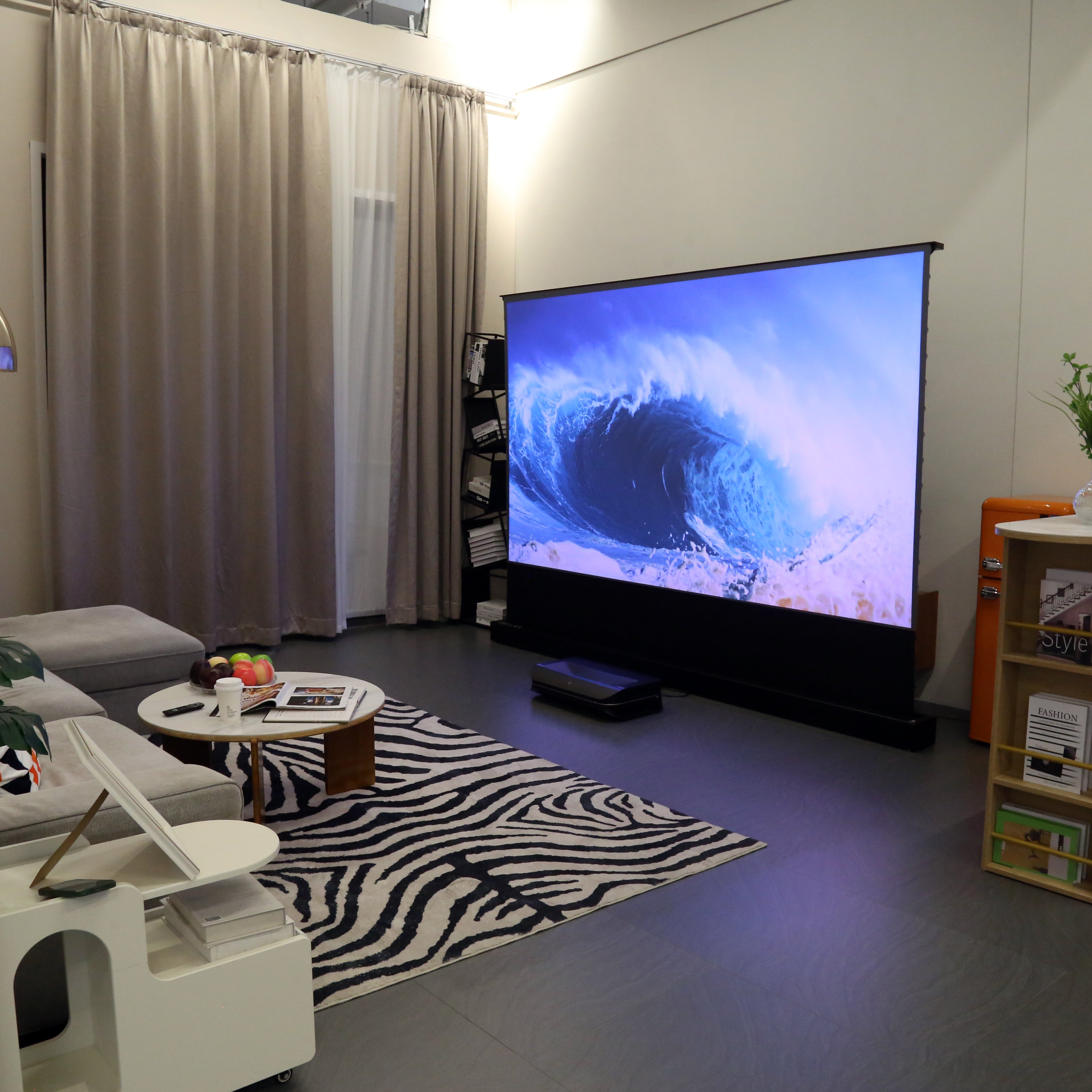 AWOL Vision LTV-3000 Pro Plus 100''-130'' AWOL Vision Acoustic ALR Floor Rising Screen Bundle