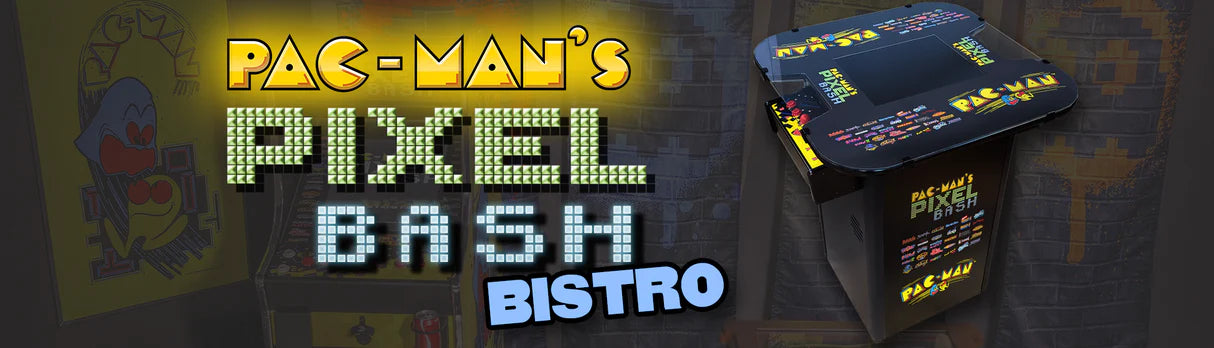 Pac-Man’s Pixel Bash High Top Bistro Home Arcade Table - Free Curbside Delivery