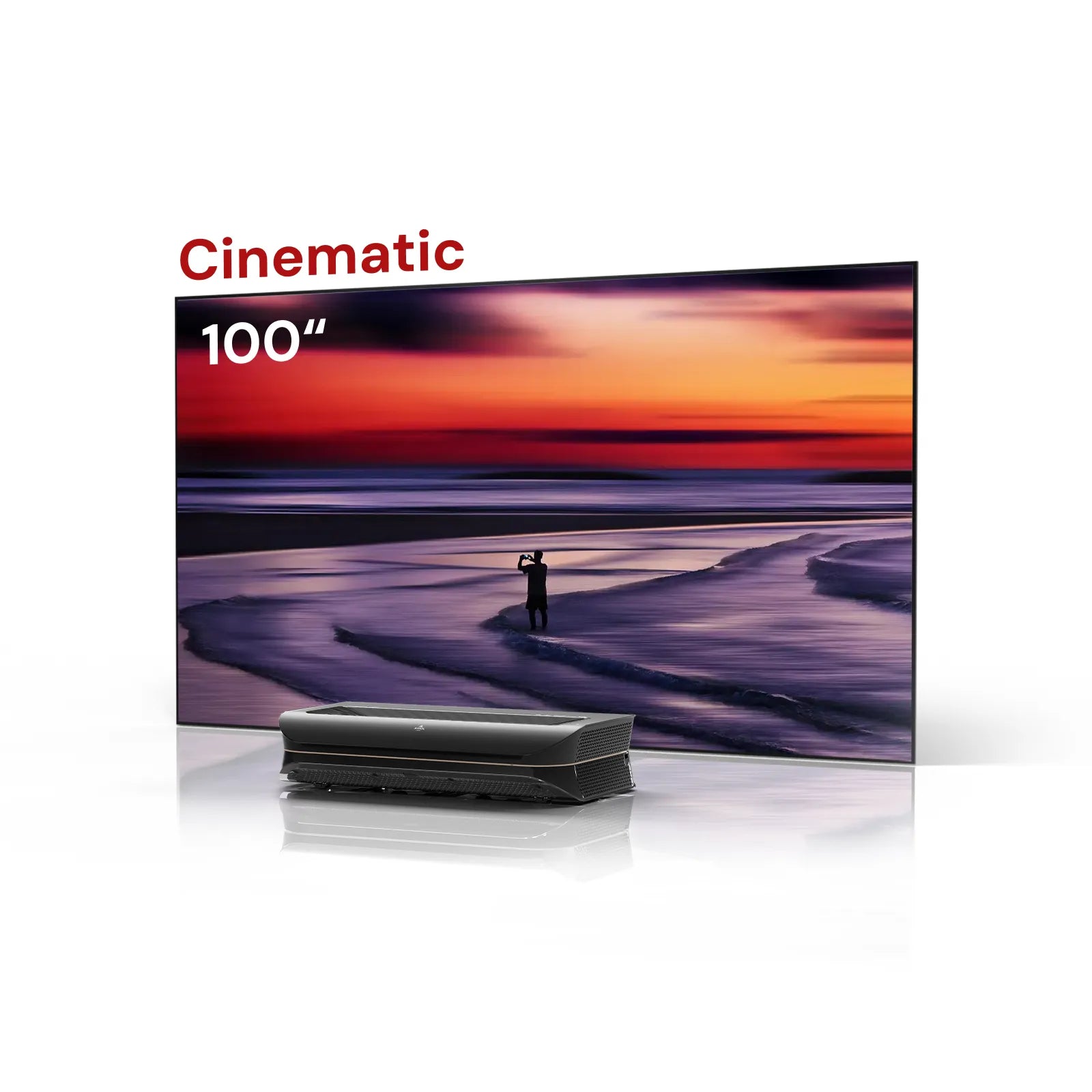 AWOL Vision LTV-3000 Pro 100''-132'' Cinematic ALR Screen Bundle