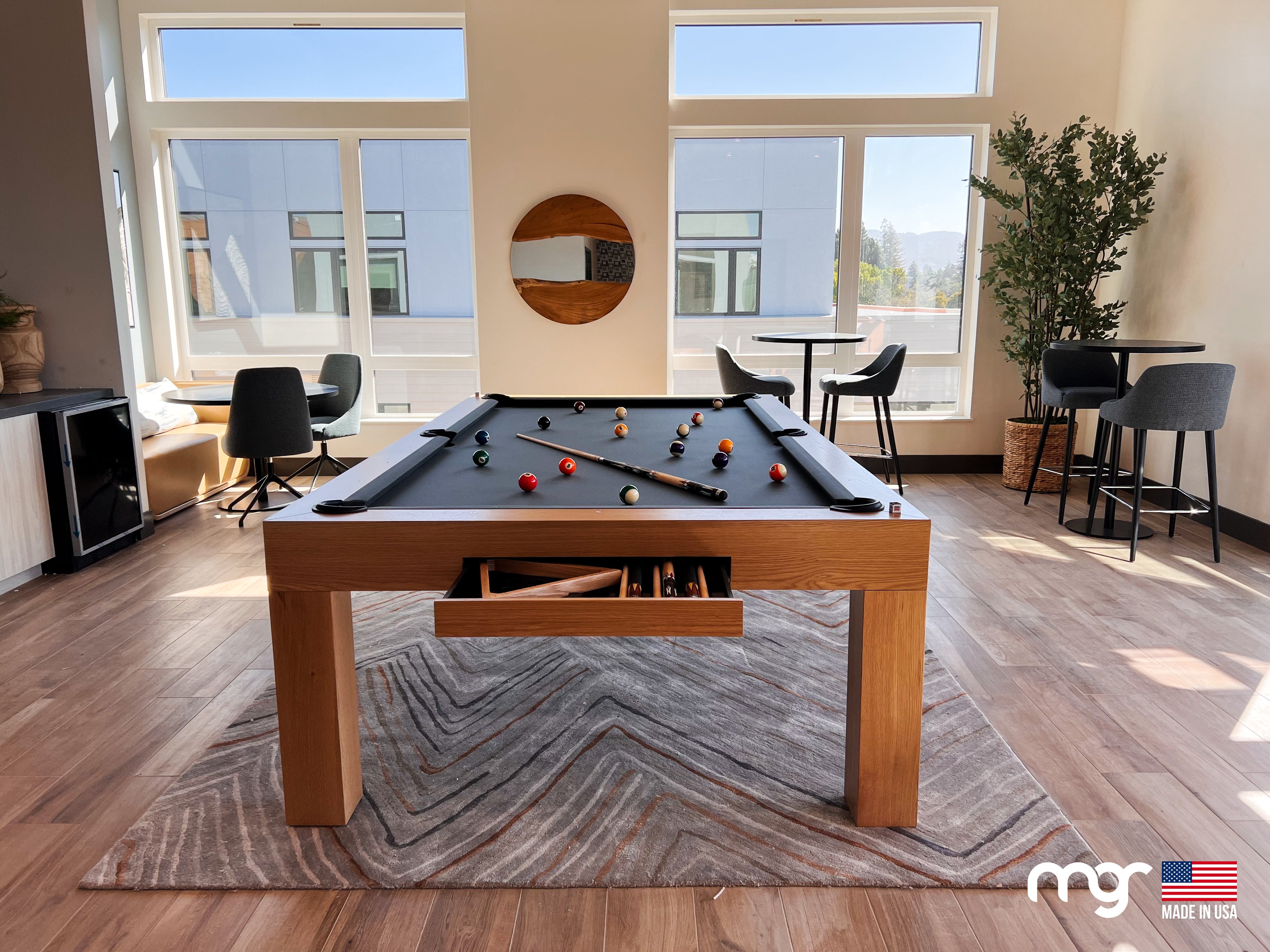 The Modern Pool Table (Rift Oak Natural Finish) - Free Curbside Delivery