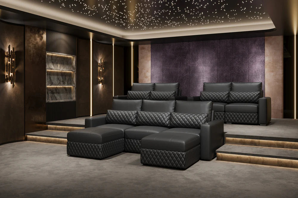 Valencia Pisa Ultimate Nappa 20000 Leather Lounge Sectional Sofa