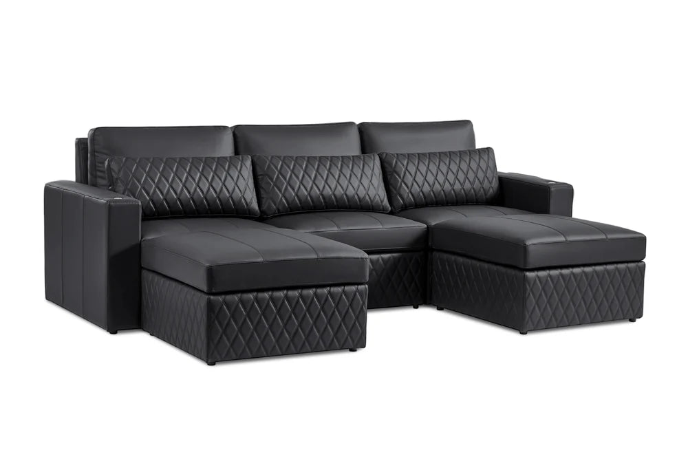 Valencia Pisa Ultimate Nappa 20000 Leather Lounge Sectional Sofa