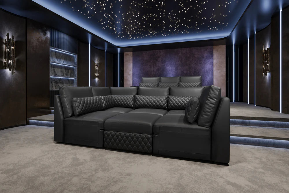 Valencia Pisa Ultimate Nappa 20000 Leather Lounge Sectional Sofa