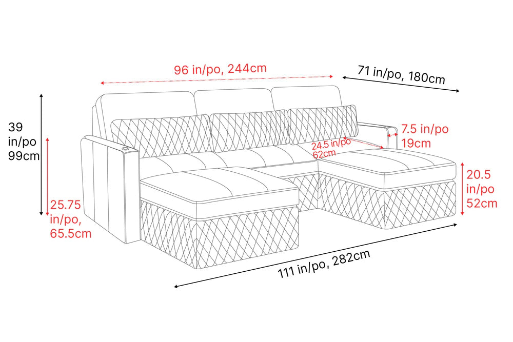 Valencia Pisa Ultimate Nappa 20000 Leather Lounge Sectional Sofa