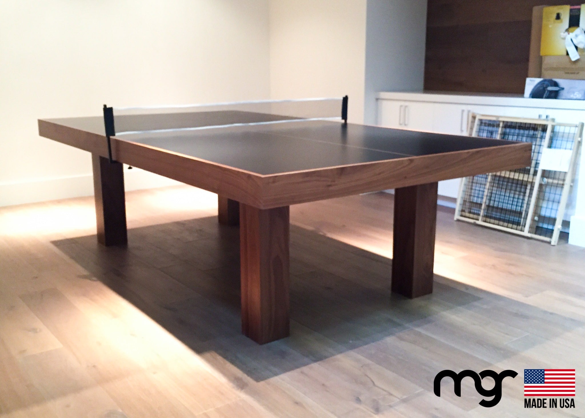 The Modern Ping Pong Table (Walnut Wood Natural Finish) - Free Curbside Delivery