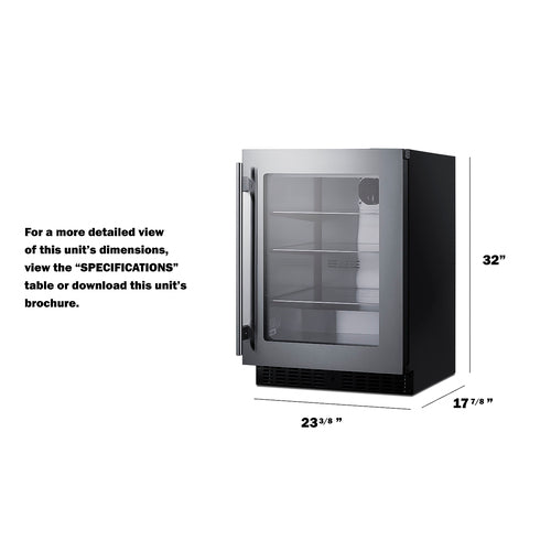SUMMIT ASDG2411 24" Wide Built-In Beverage Center, ADA Compliant