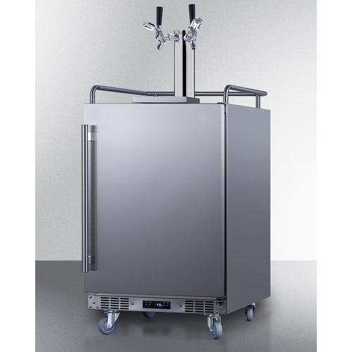 SUMMIT BC74OSCOMTWIN 24" Wide Built-In Outdoor Commercial Beer Kegerator